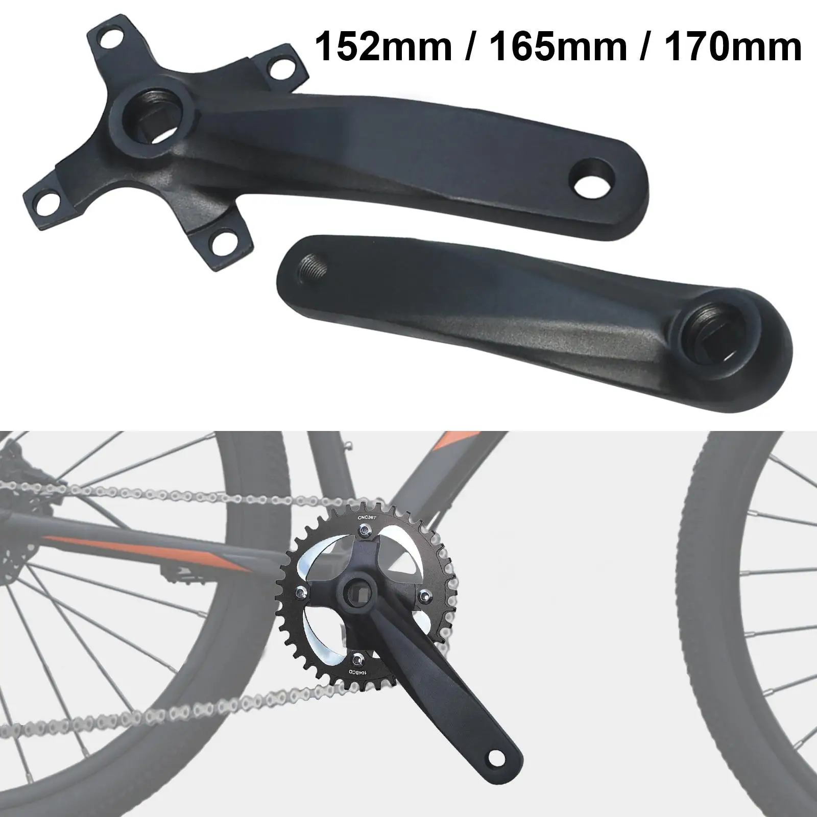 MTB Bicycle Crank Set 104 BCD Bike Crankset Parts Crank Arm Bottom Bracket