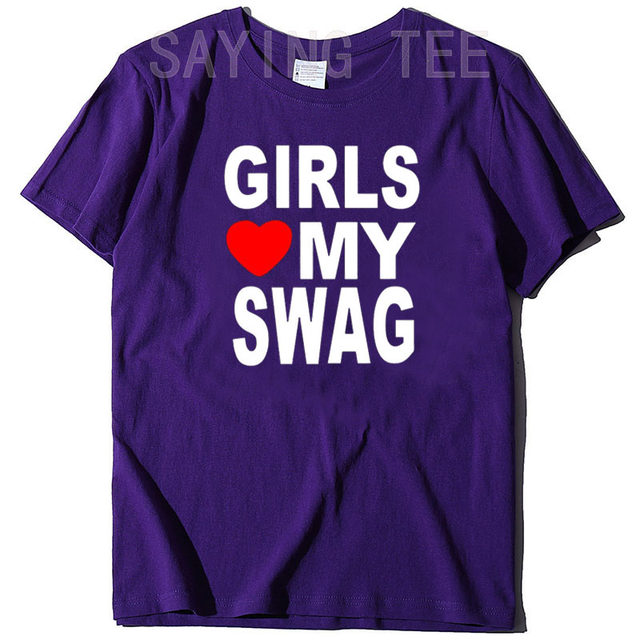 GIRLS <3 MY SWAG text tee *FREE SHIPPING ON - Depop