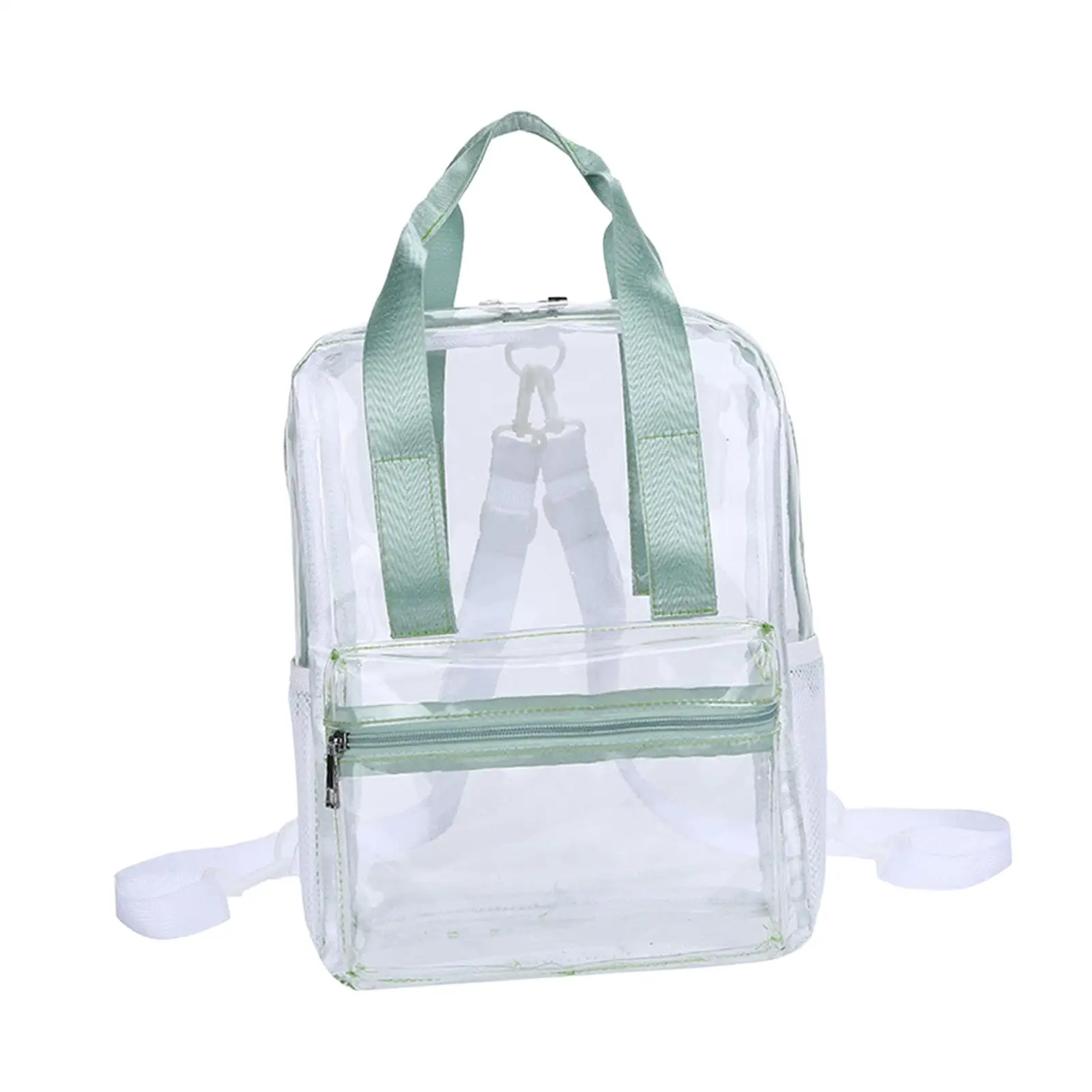 PVC Clear Backpack School Transparent Back Bag for Camping Hiking Sports