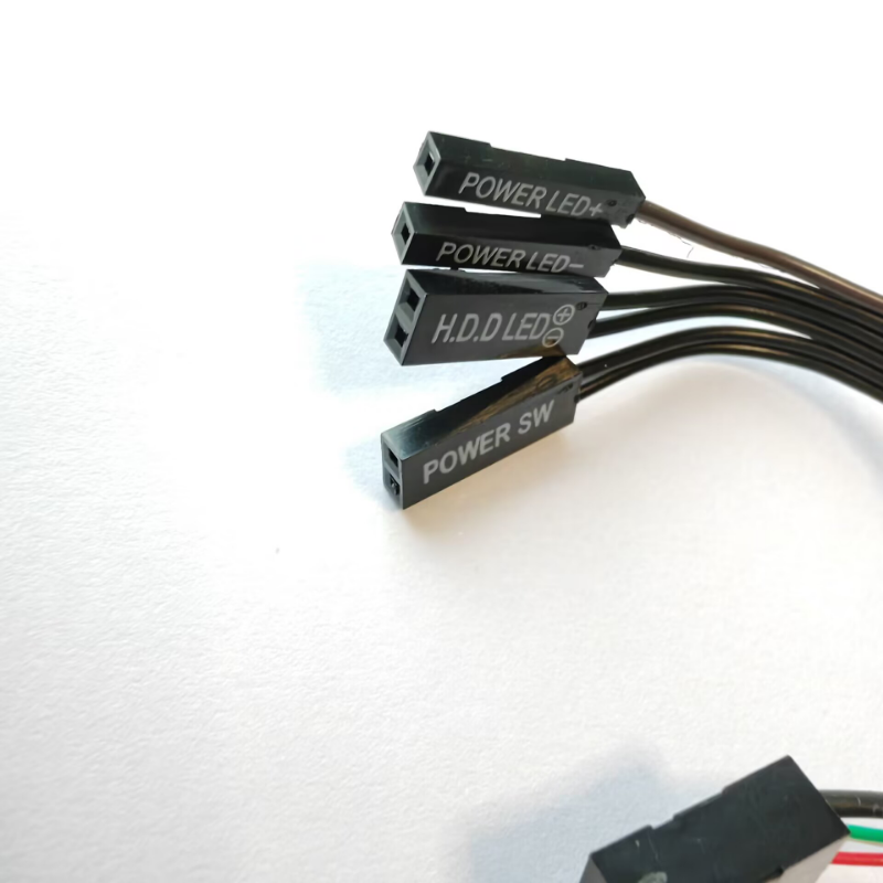 Mini Computer ITX Motherboard Verlängerung Front Panel Kabel 9P Zu USB 2,0 HD Audio 3,5mm Mic Lautsprecher buchse Power HDD Schalter Kabel – Detail 5