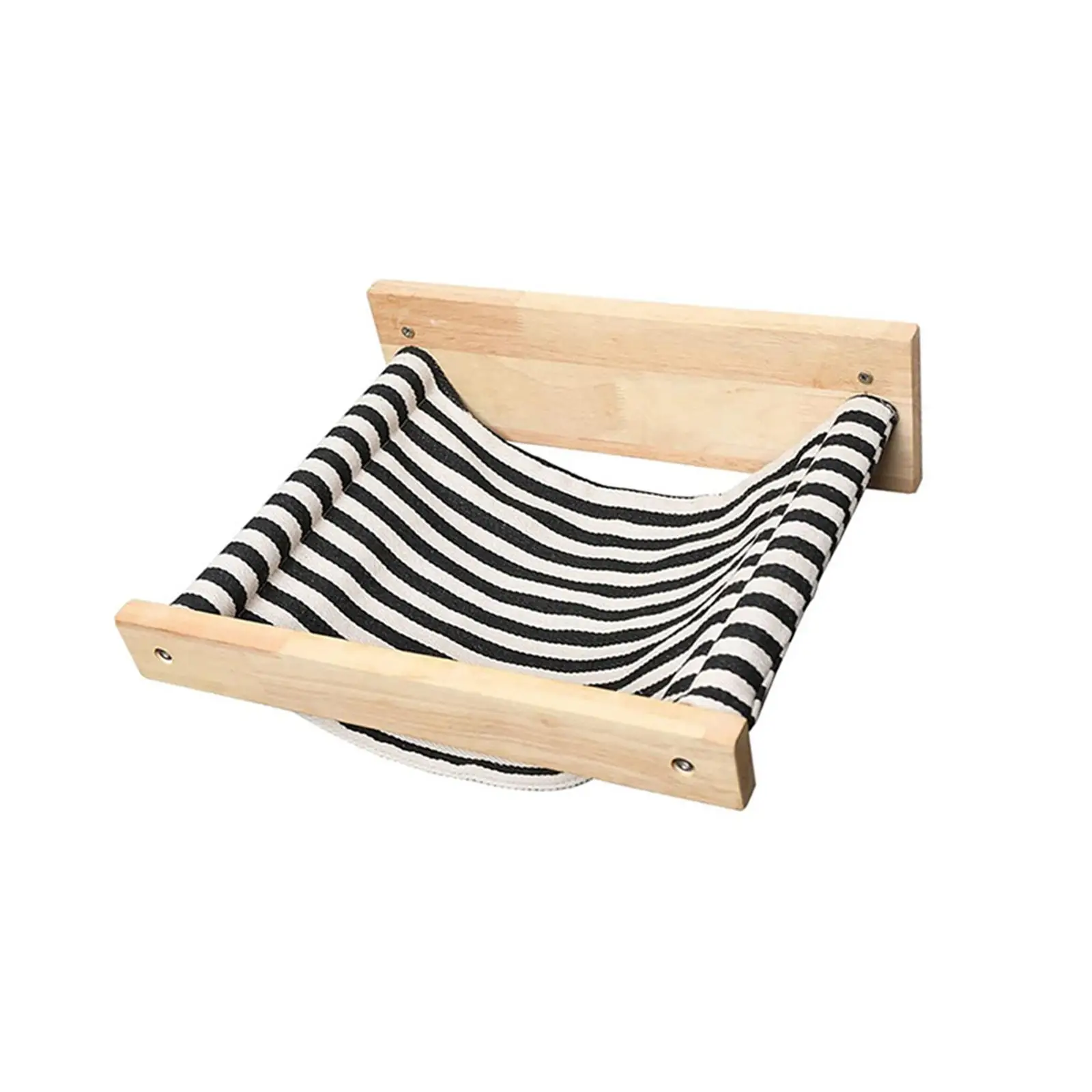 Cat Hammock Wall Mounted Resting Seat Soft for Indoor Cats Cat Perches Comfortable Playing Black Stripe Cat Shelves