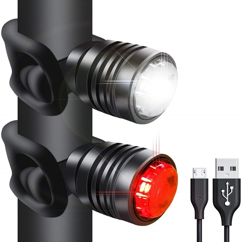 USB recarregável LED Bike Taillight, Luz dianteira