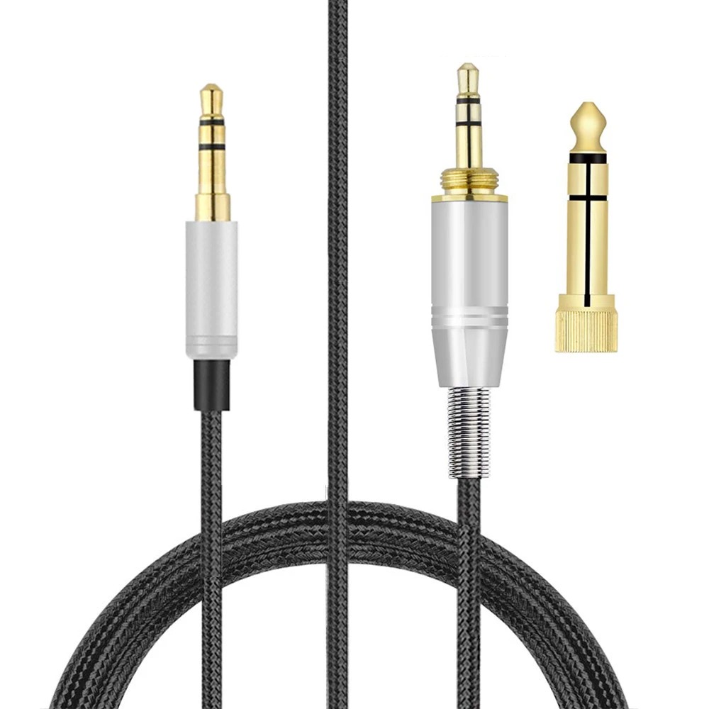 6.35mm Nylon Braided Replacement Cable Extension Cord For OneOdio A70 A71 A10 Monitor 60 80 Studio Hi-Fi Headphone