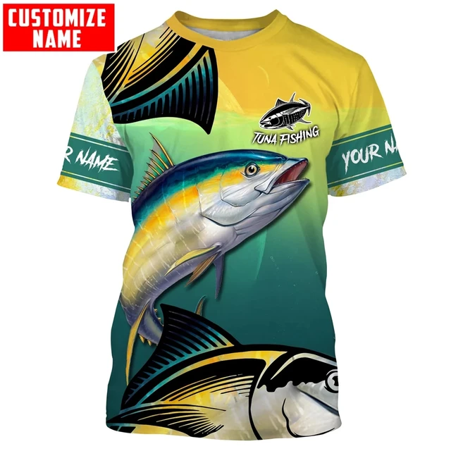 Yellowfin Tuna Fishing Custom Christmas Fishing Shirts, Xmas