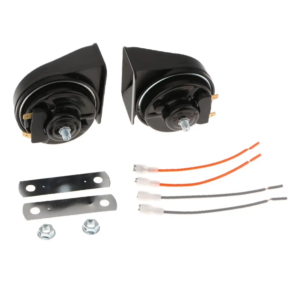 2 Piece Universal Car Snail Loud Electric Air 12V 118 DB