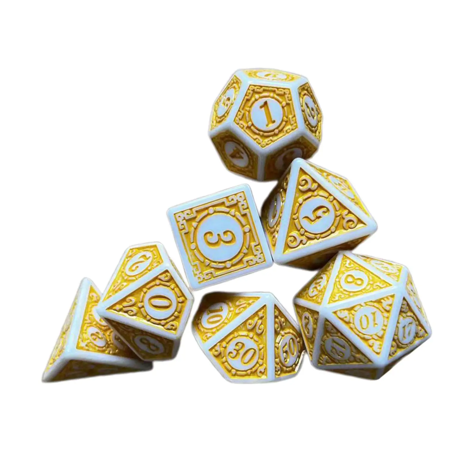 7 Pcs Acrylic Dice Multi-Sided Dice Party Favors Game Dice Polyhedral Dice for