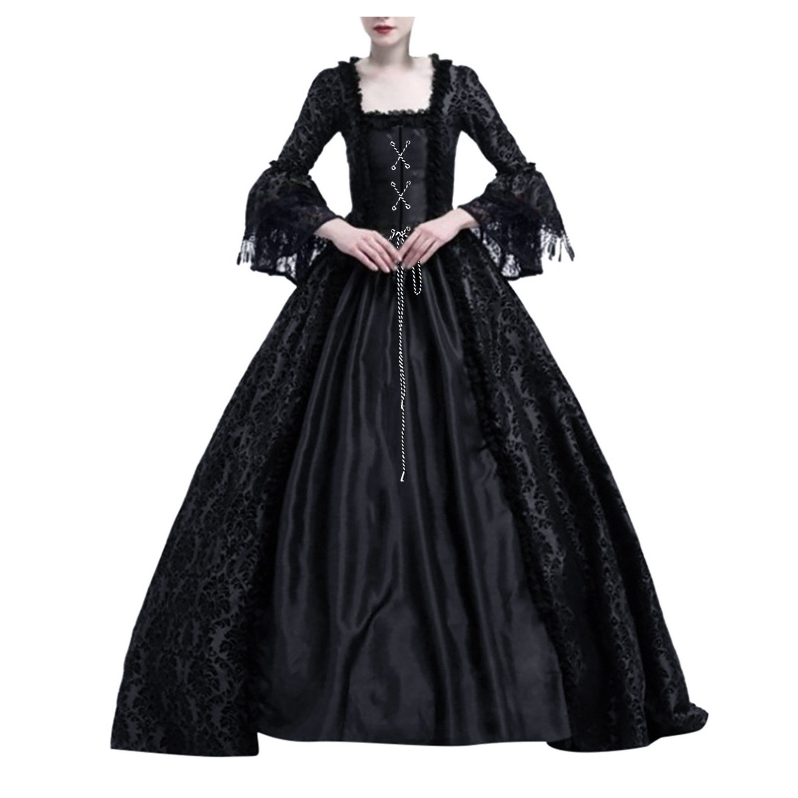 Halloween Mulheres Victorian Medieval Rainha Cosplay Traje