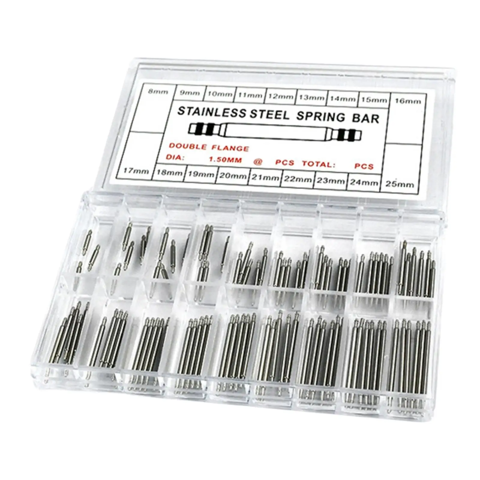 144x Watch Band Spring Bars 8-25mm Release Repair Kit Replacement 18 Different Sizes