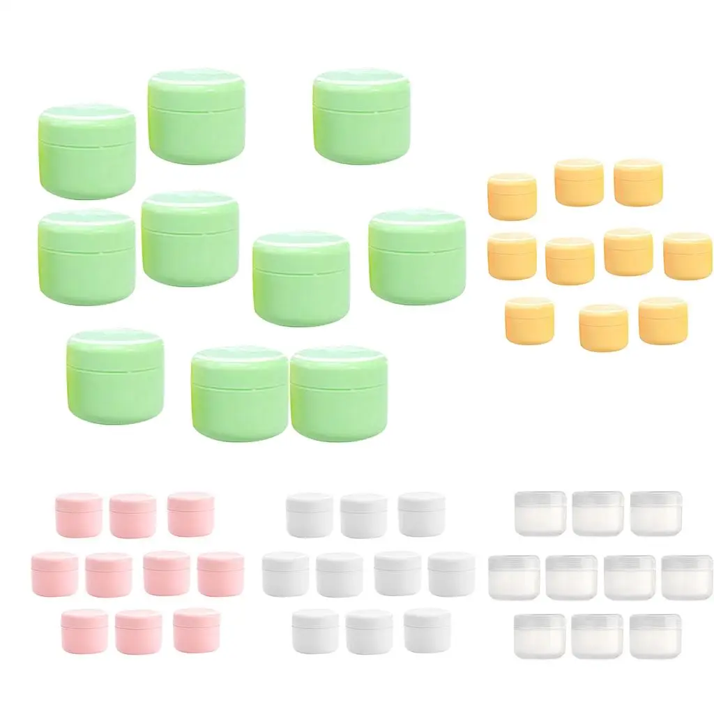 50pcs/set Empty Refillable Cosmetic Sample Jars, Makeup Cream Containers