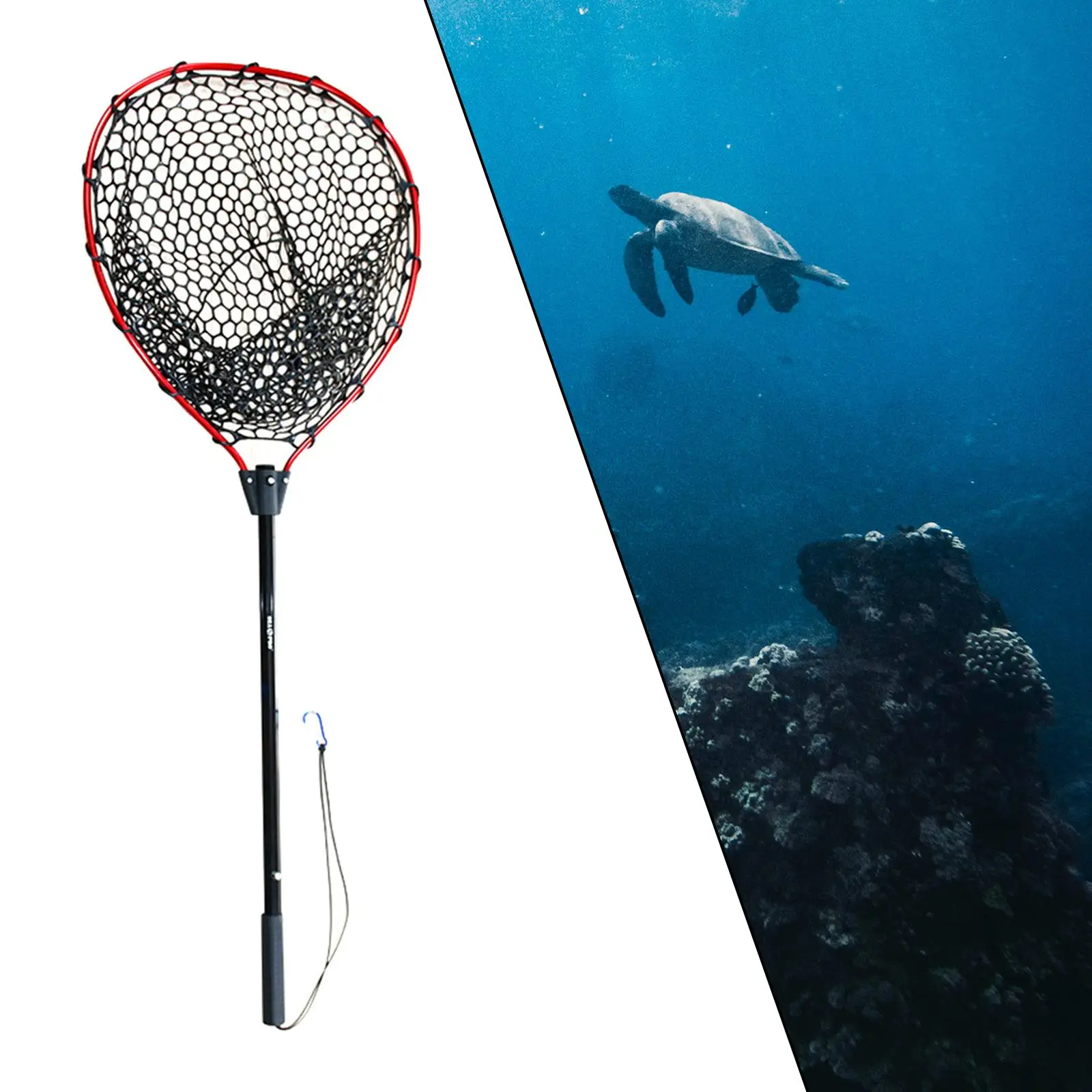 Fishing Net Aluminum Silicone Fishing Accessories Landing Net for Fisherman