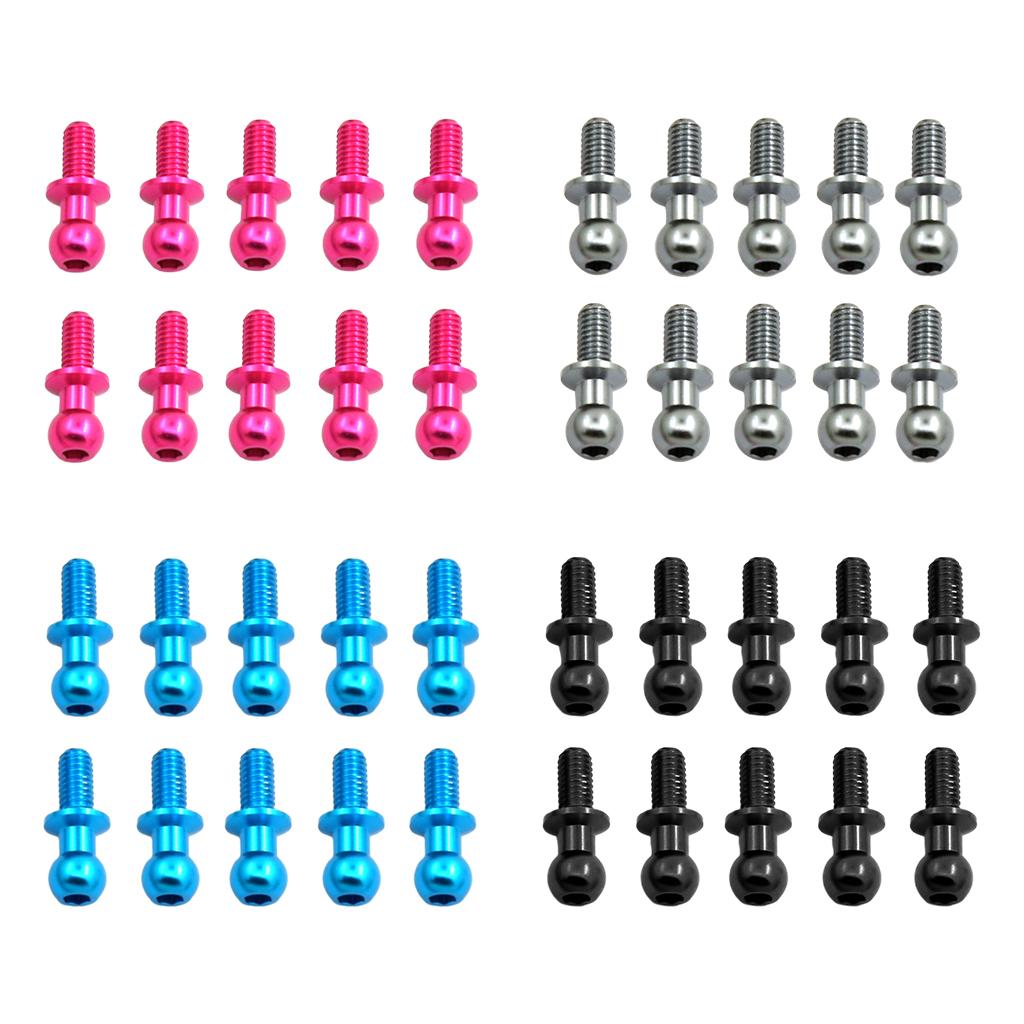 Upgrade RC Car Ball Head Screws Shock Absorber Upgrade Parts for TT01/02 RC Sport Car Model Replacement