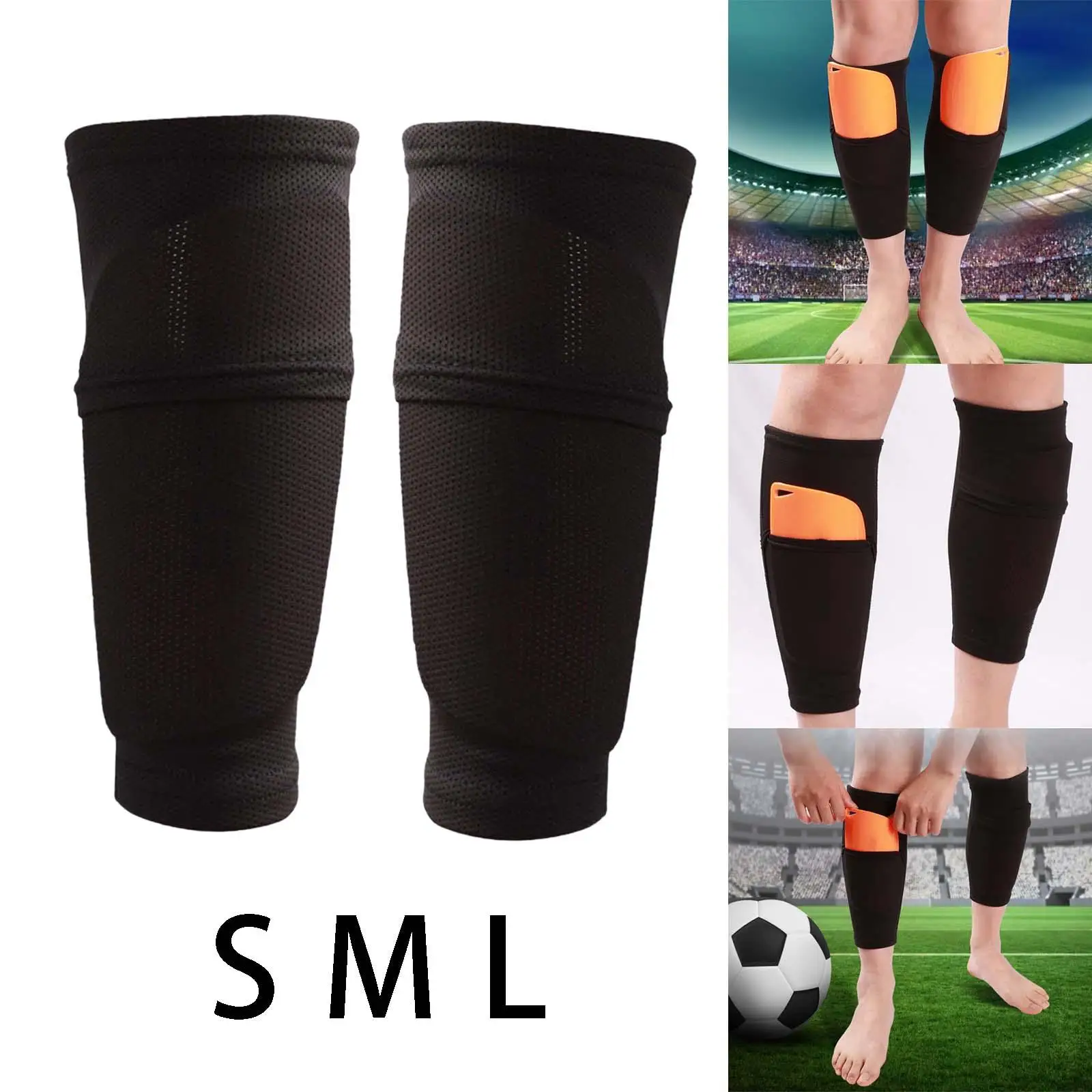 Kids Soccer Football Shin Guards Guard Socks Calf Sleeves for 