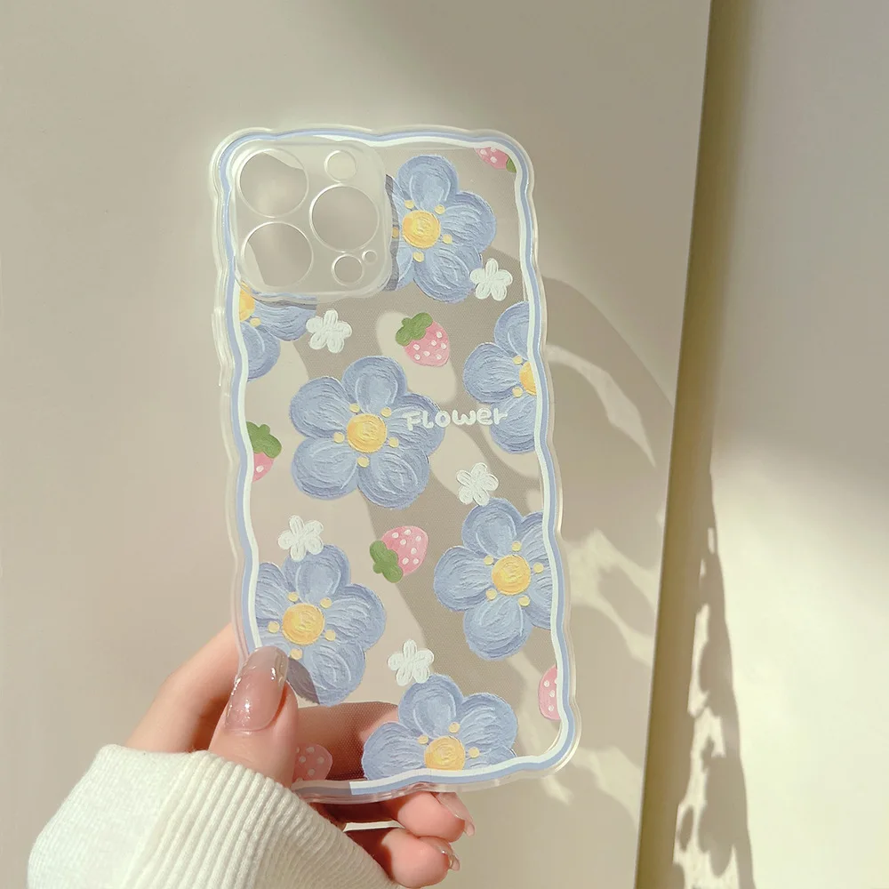apple 13 pro max case Retro sweet summer oil painting flower art transparent Phone Case For iPhone 13 11 12 Pro Max XR Xs Max 7 8 Plus Case Cute Cover iphone 13 pro max clear case