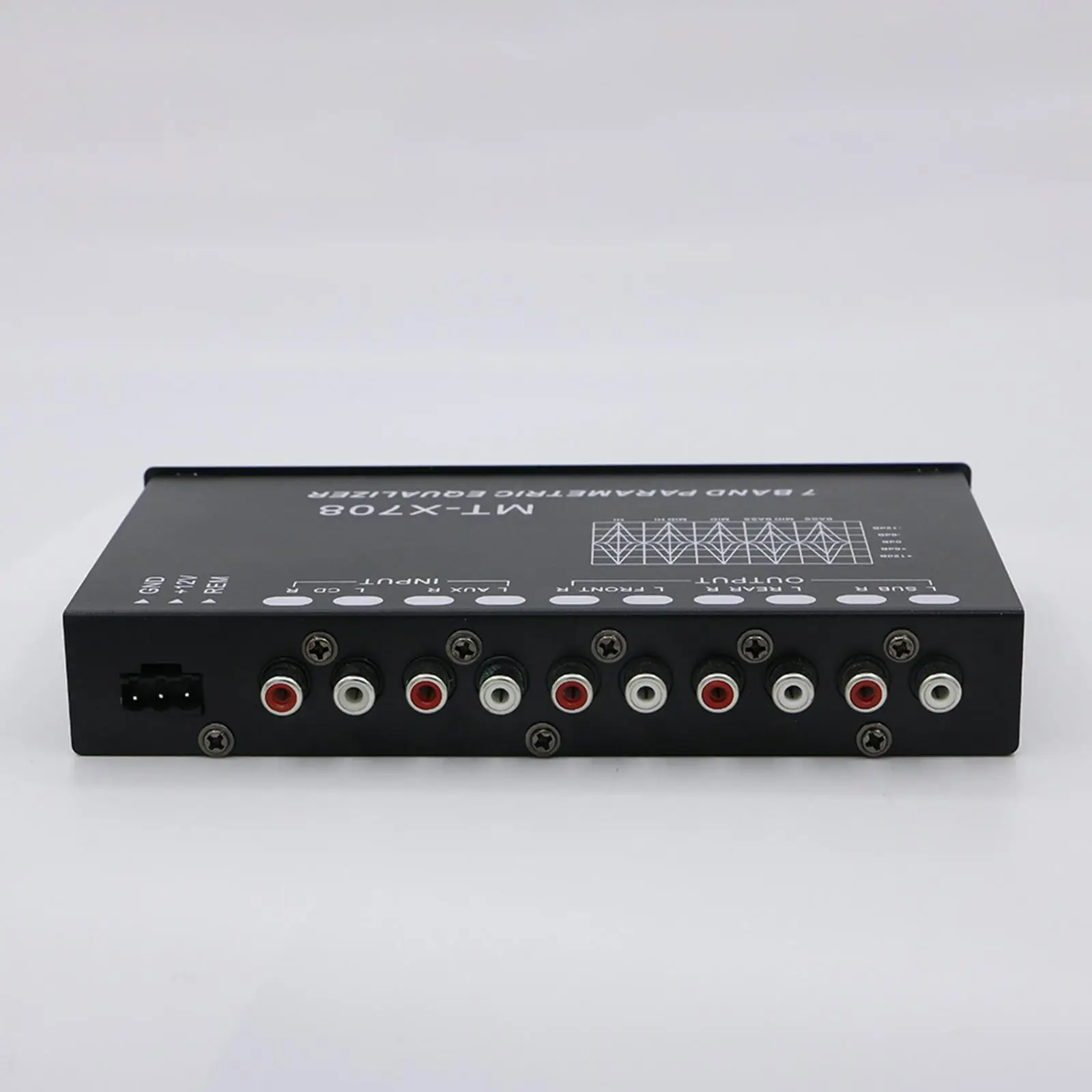 7 Band Parametric Car Audio Equalizer Adjustable Car Stereo Tone Control Blue Light Illumination Car Amplifier Graphic Equalizer