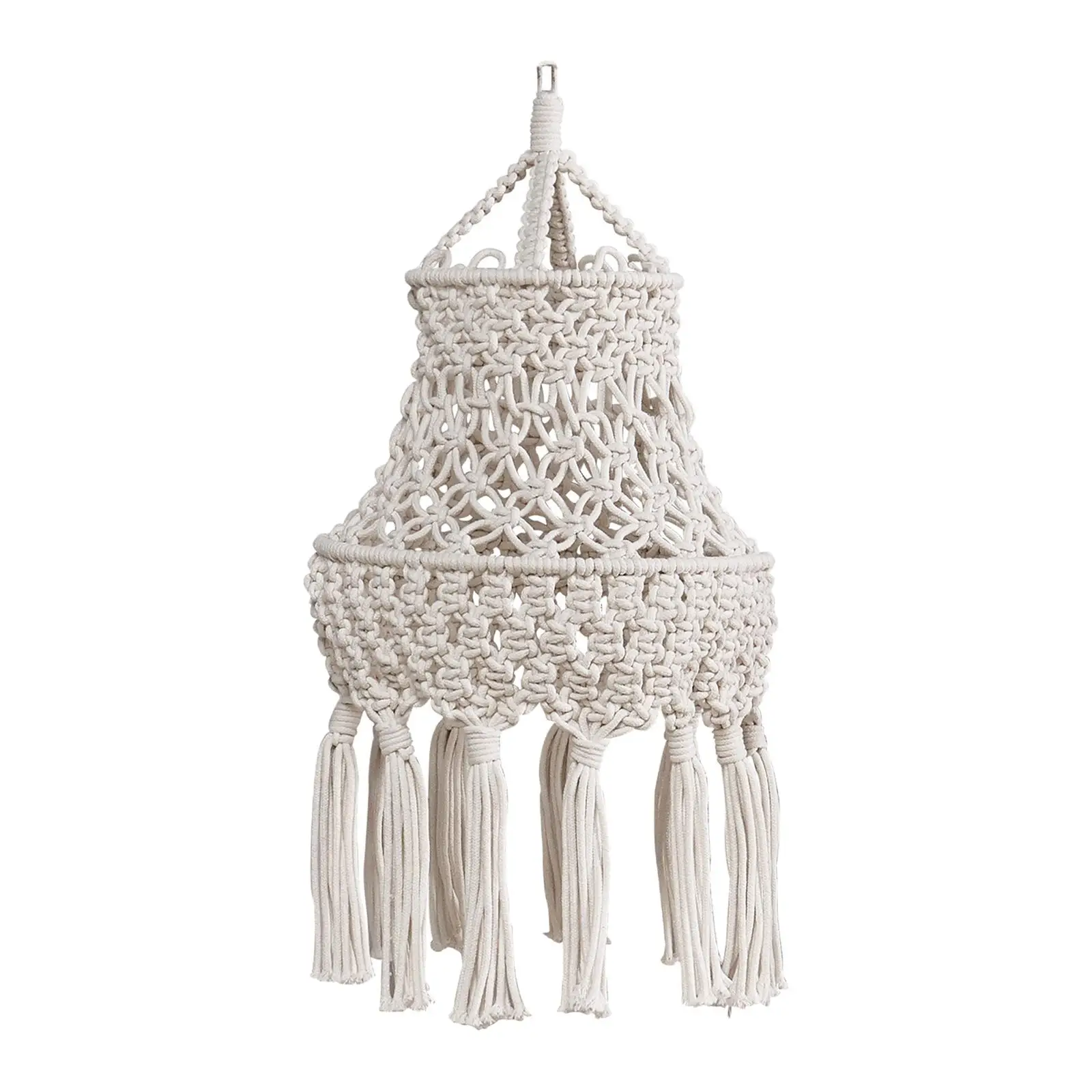 Handmade Macrame Lamp Shade Chandelier Lampshade Bohemian Hanging Light cover Cover for Nursery Hotel Wedding Decoration