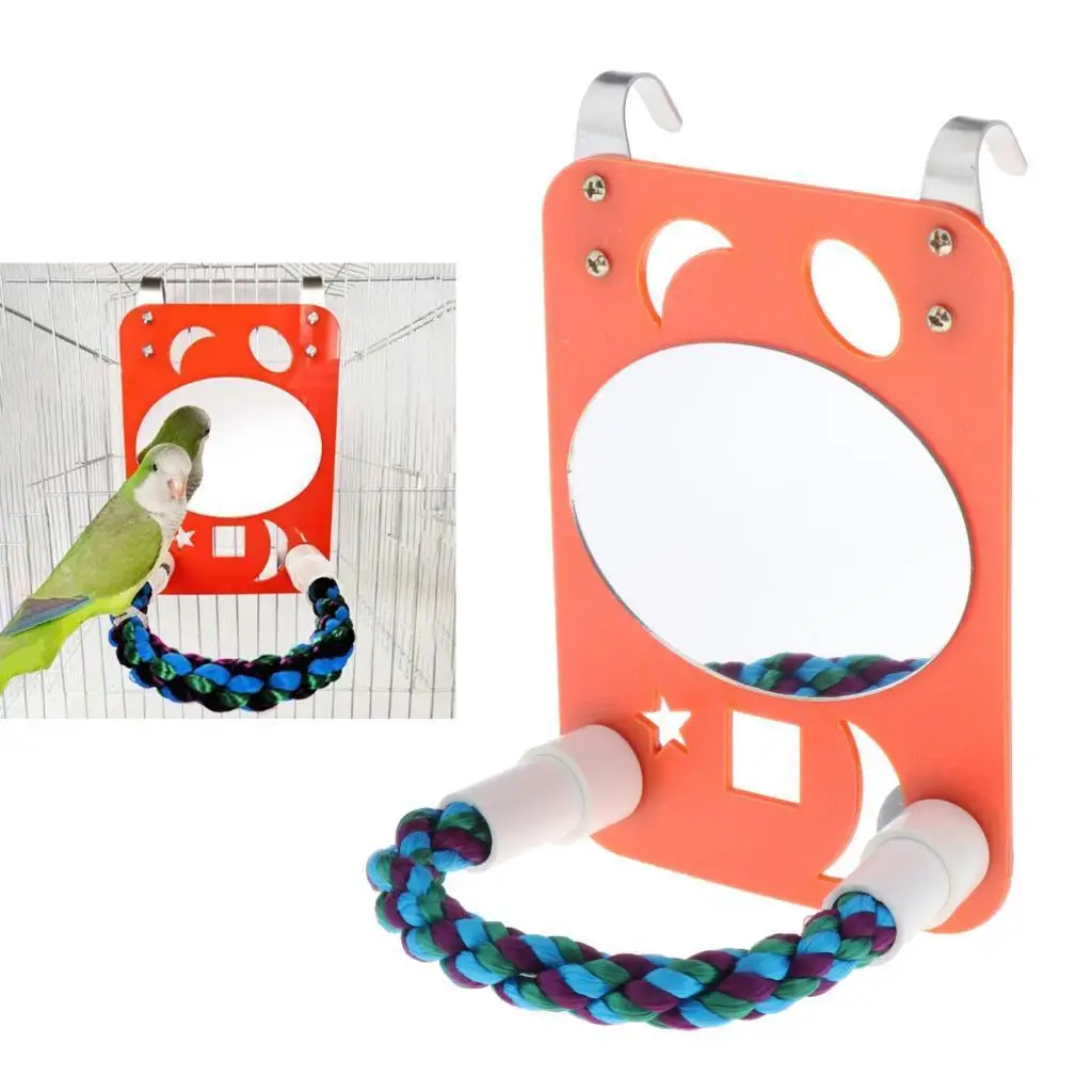 Rope Toys Colorful Swing Mirror, Interactive Hanging Play Toy