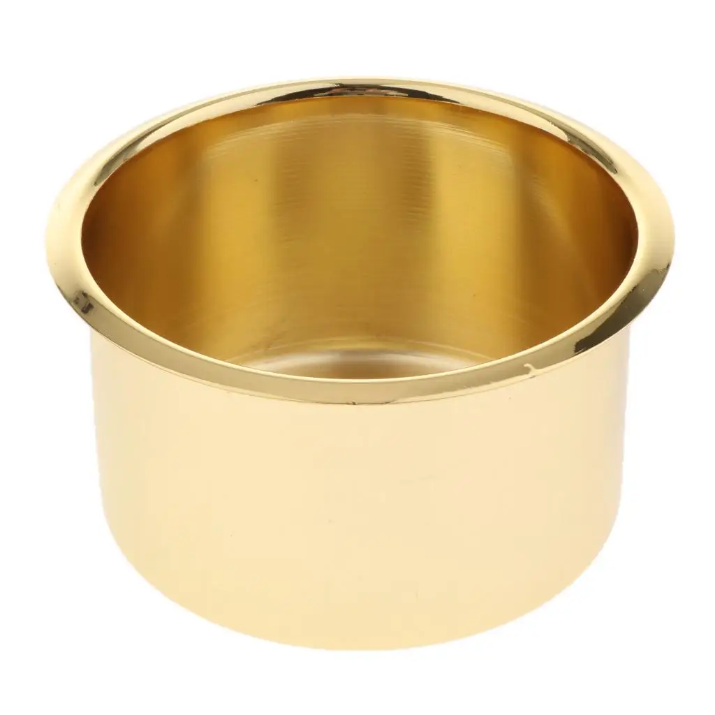 Pack of 2 Gold Aluminum Cup Drink Holder Recessed for Marine Boat  90x55mm / 3.54 x 2.17 inch