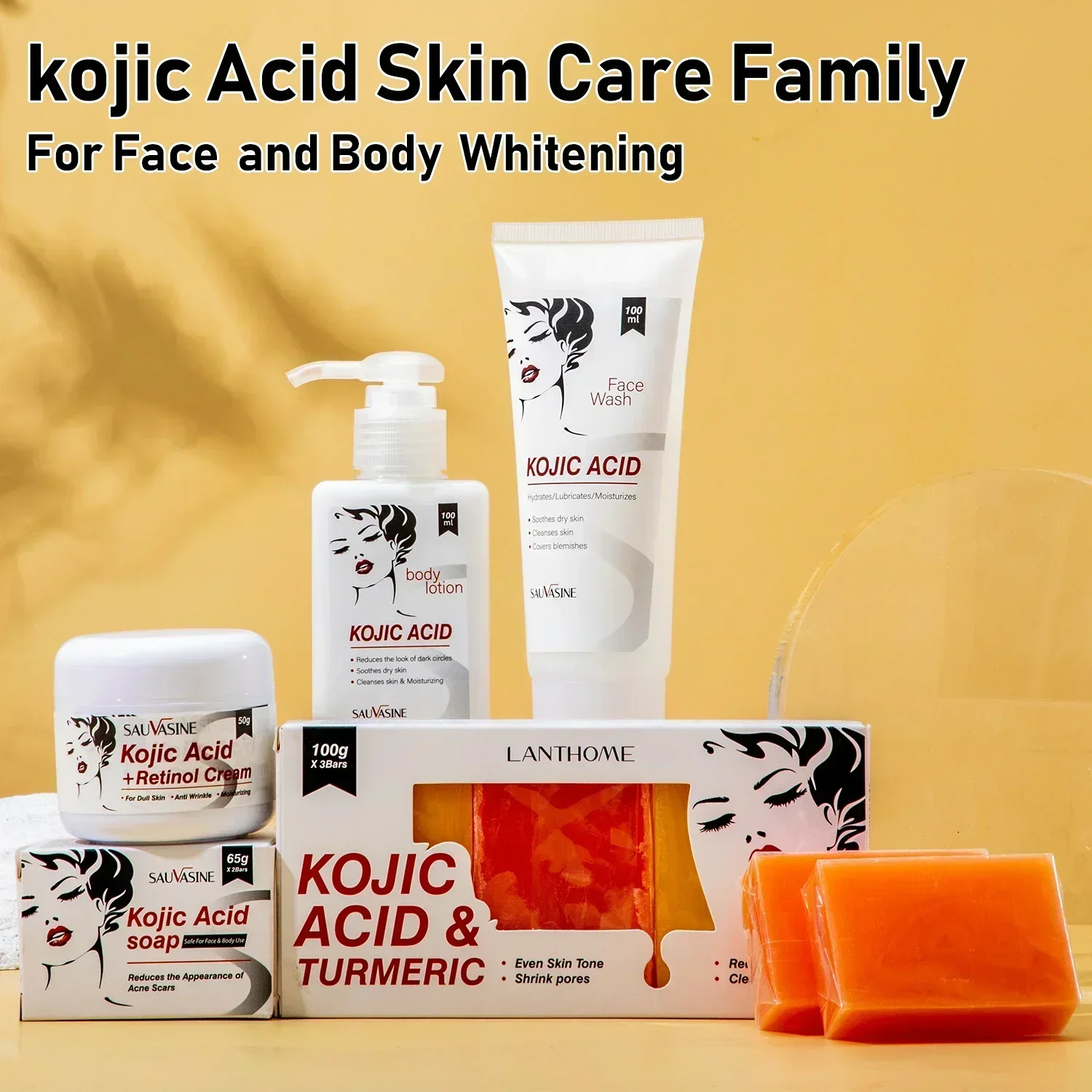 Best of Kojic Acid Skin Care Set Kojic Acid Soap Skin Whitening Cream Dark Spot Remover For Dark Skin Smooth Moisturizing Face Cream Reviews & Tips