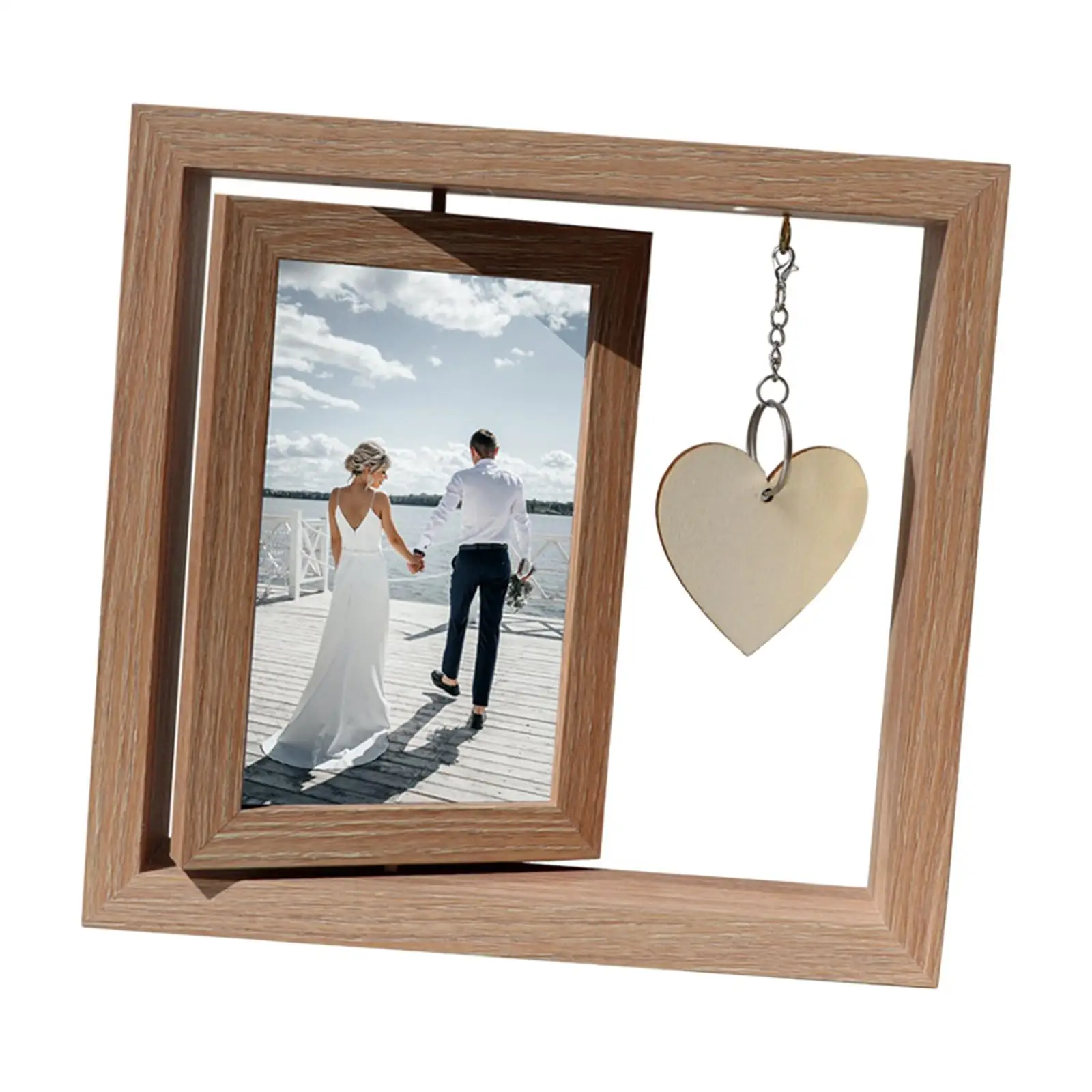 Picture Frame Valentine`s Day Gift Decorative Double Sided for Christmas Thanksgiving Anniversary Birthday Girlfriend Boyfriend