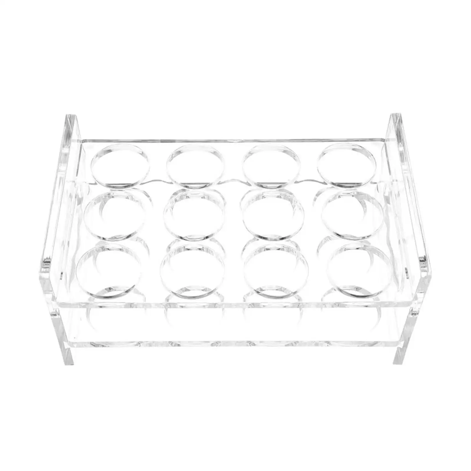 12 Round Holes Cup Rack Stylish 3 Rows Cup Rack Portable Clear Unique Drinks