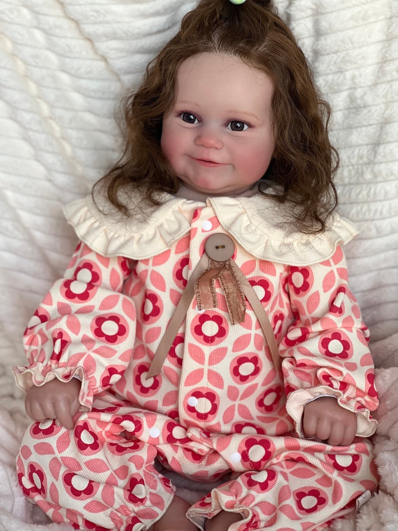 FBBD Reborn Baby Doll Maddie 64 см уже законченная 3D кукла с волосами  ручной работы и красивым платьем, рождественский подарок | AliExpress