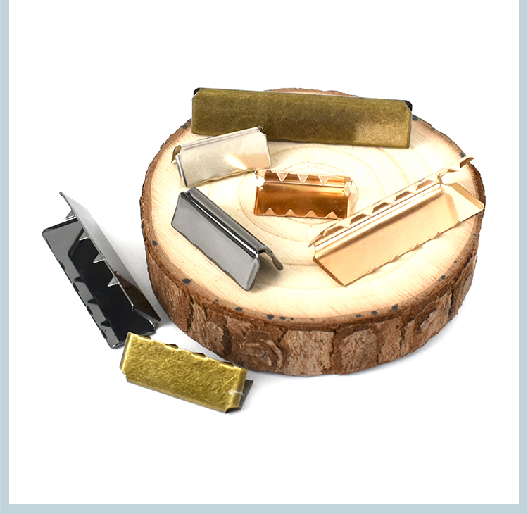 Description Picture 5 of item10/20Pcs 20-38mm Metal Belt Tail Clip Webbing End Buckle Handbag Strap Tails Stopper for Bag Clothes DIY Hardware Accessories