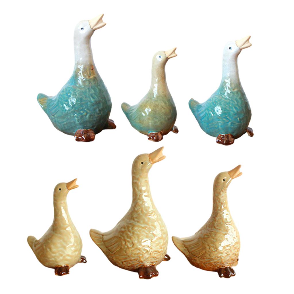 Modern Ceramic Duck Statue Animal Figurine Ornament Sculpture Living Room Tabletop Bookcase Desktop Home Decoration Collection