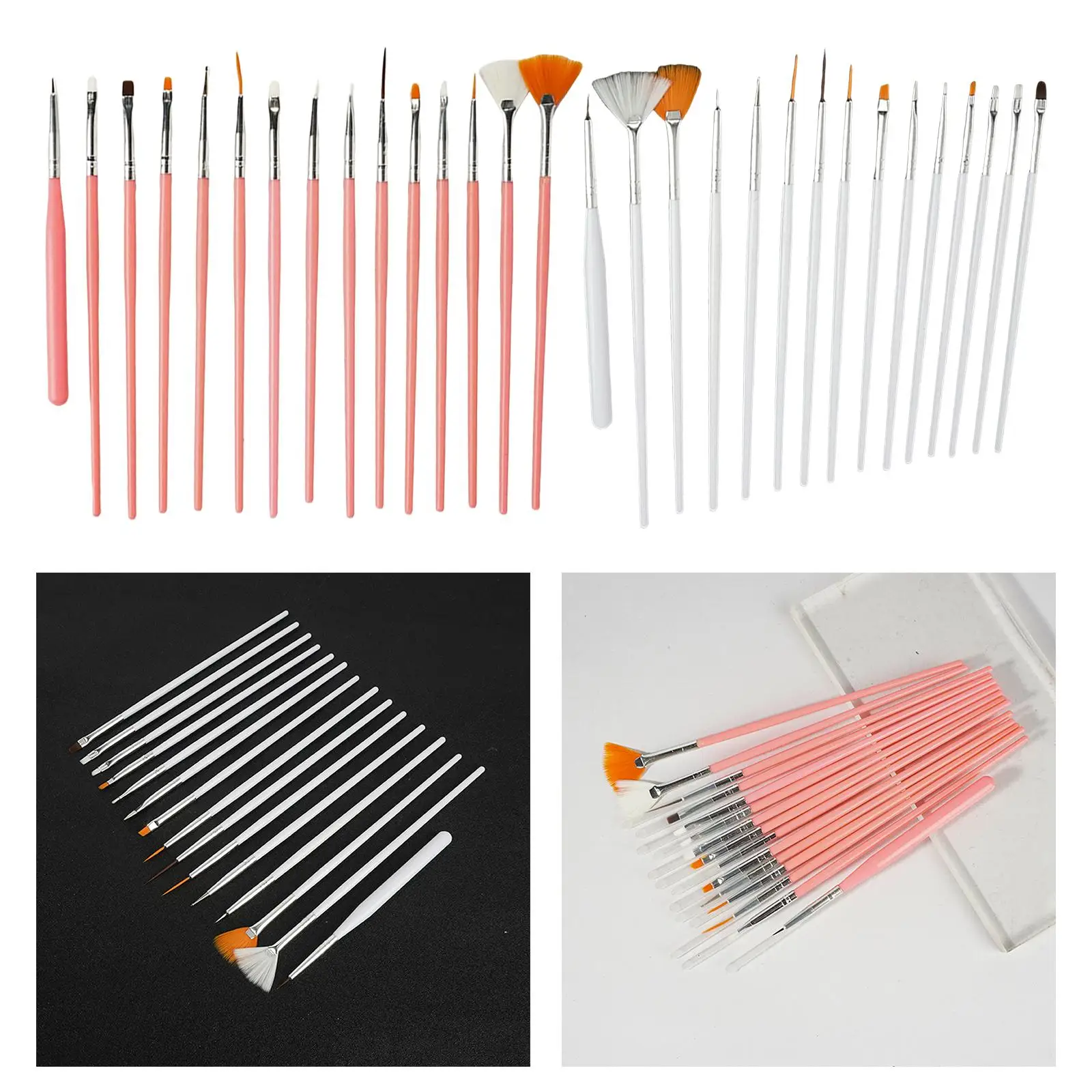 15Pcs Nail Art Brush Carving Pen DIY Tools for Professional Nail Salon