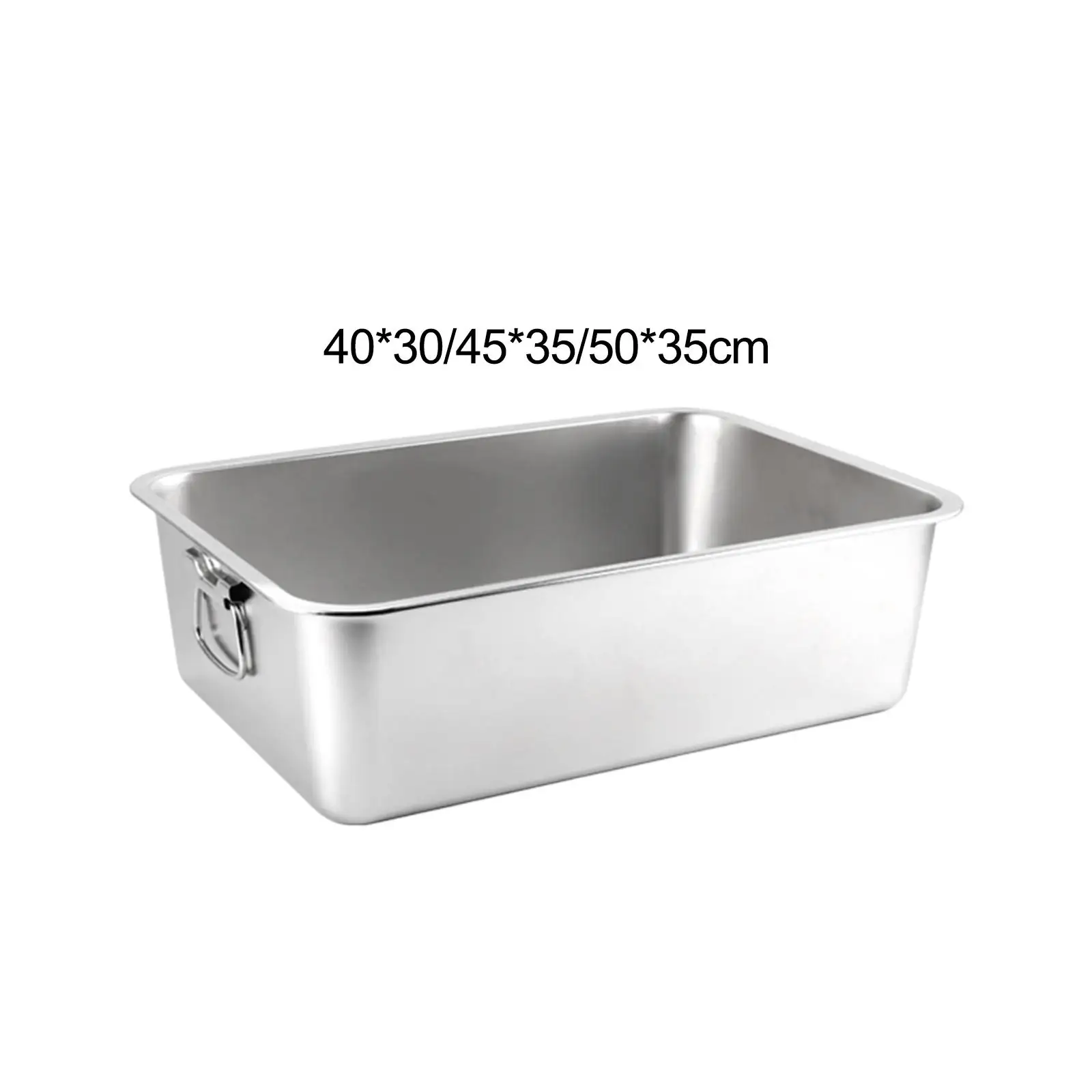 Open Litter Box Indoor Cats Stainless Steel Toilet Cat Sand Basin Kitty Litter Pan for Small Medium Large Cats