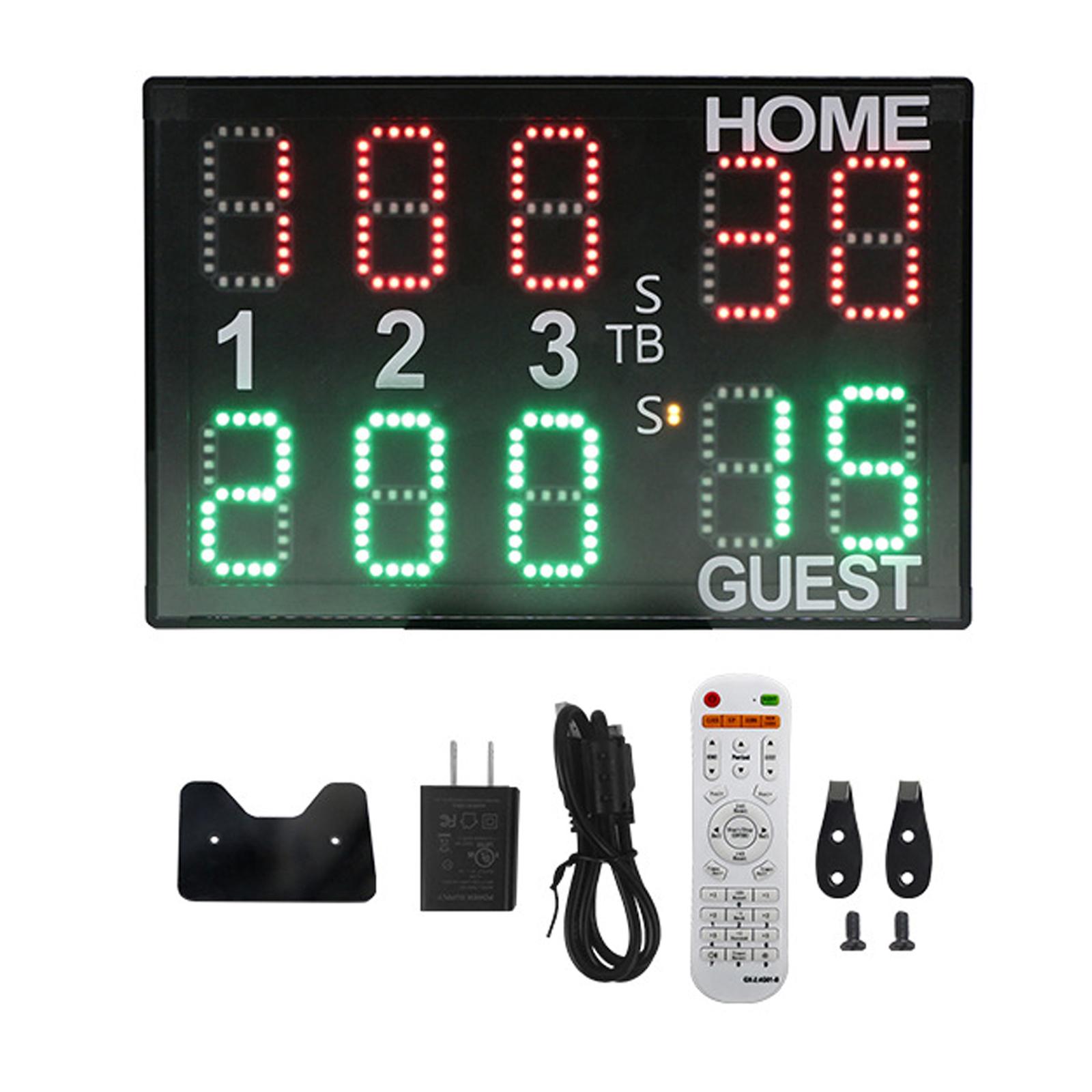 Indoor Electronic Digital Scoreboard Tennis Boxing Stopwatch Time Counting Foul Count for Basketball Volleyball Games Judo