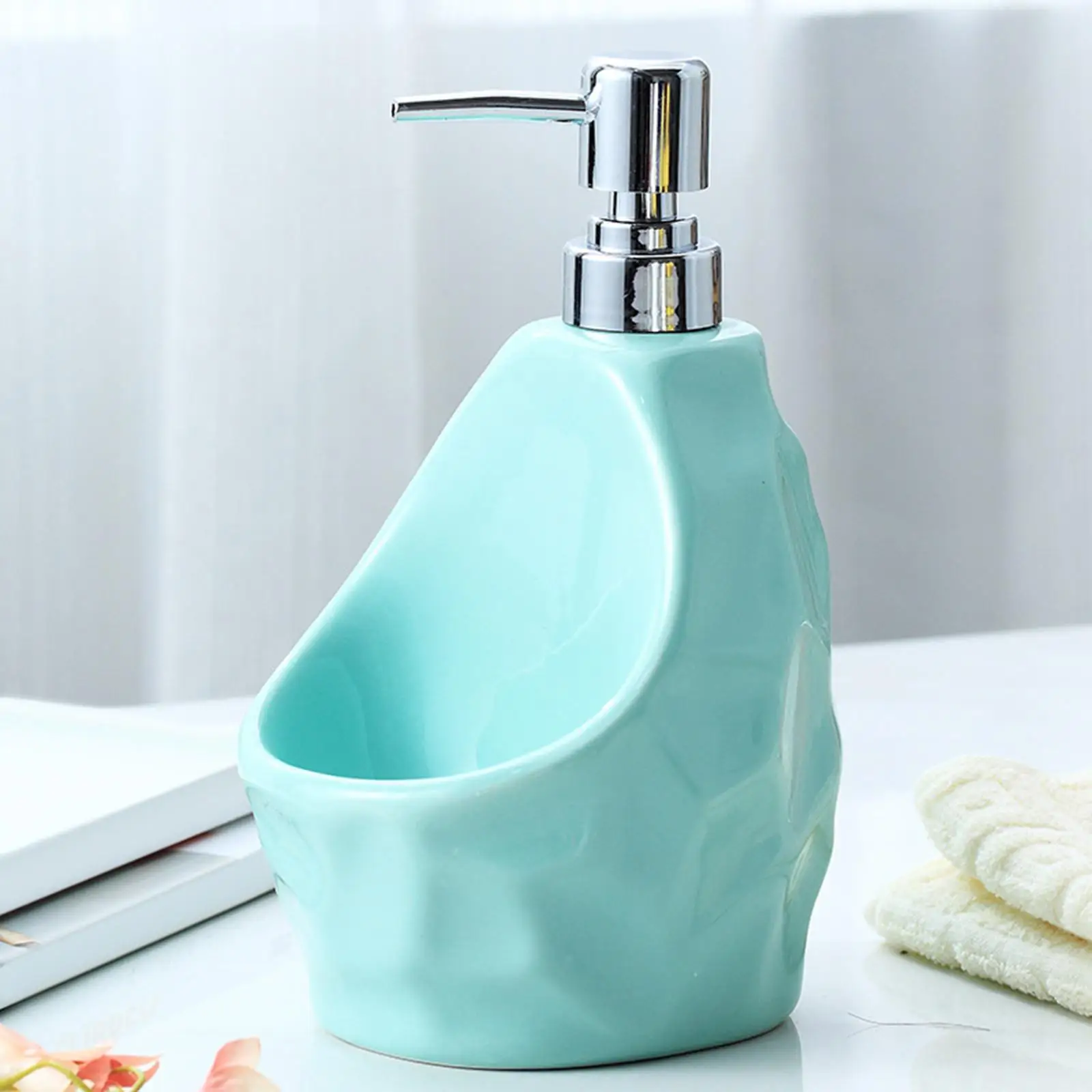 650ml Soap Dispenser Empty Holds Stores Sponges Scrubbers Brushes Modern Holder for Body Wash Shampoo Dish soap Bathroom