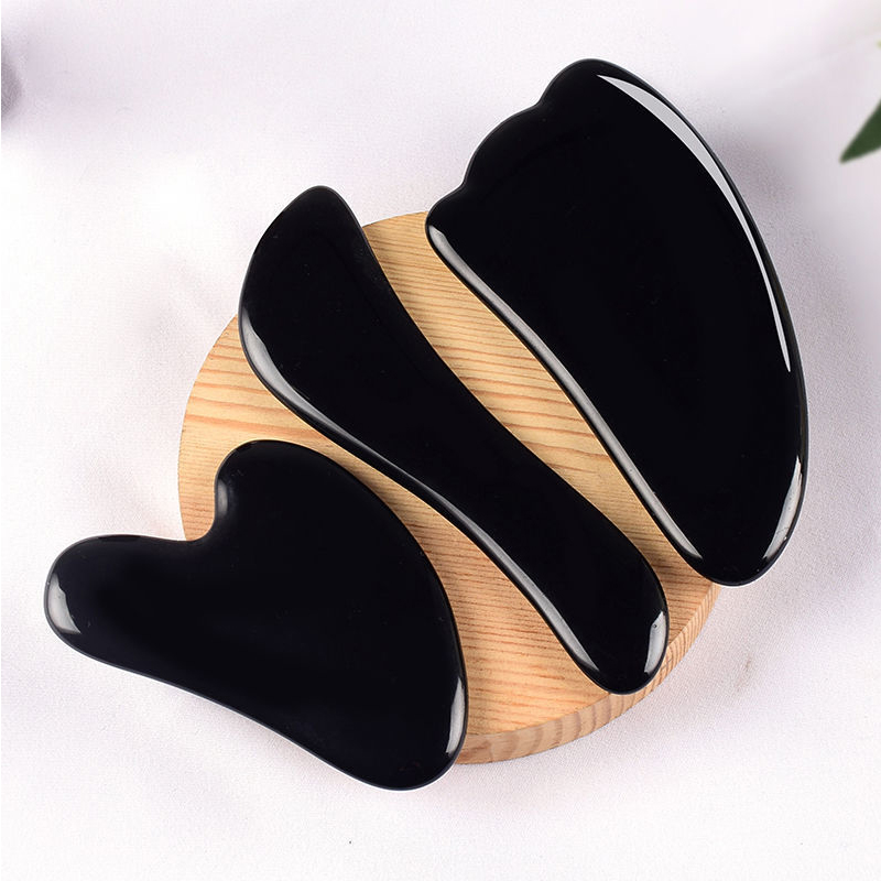 Best of Natural Obsidian Stone Facial Gua Sha Gouache Scraper Tool SPA Massager Acupuncture Facial Beauty Skin Care Fades Wrinkles Spots Reviews & Tips - Image 5