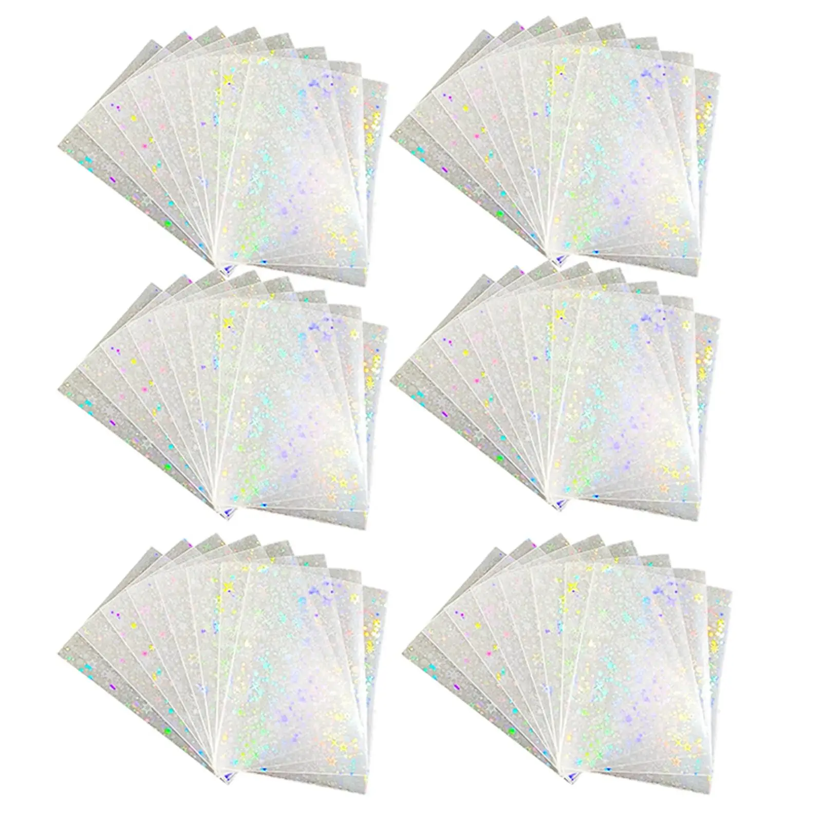 50 Pieces Holographic Card Sleeve Stardard Size Card Cover Game Card Sleeves Card Protective Holder Trading Card Cover