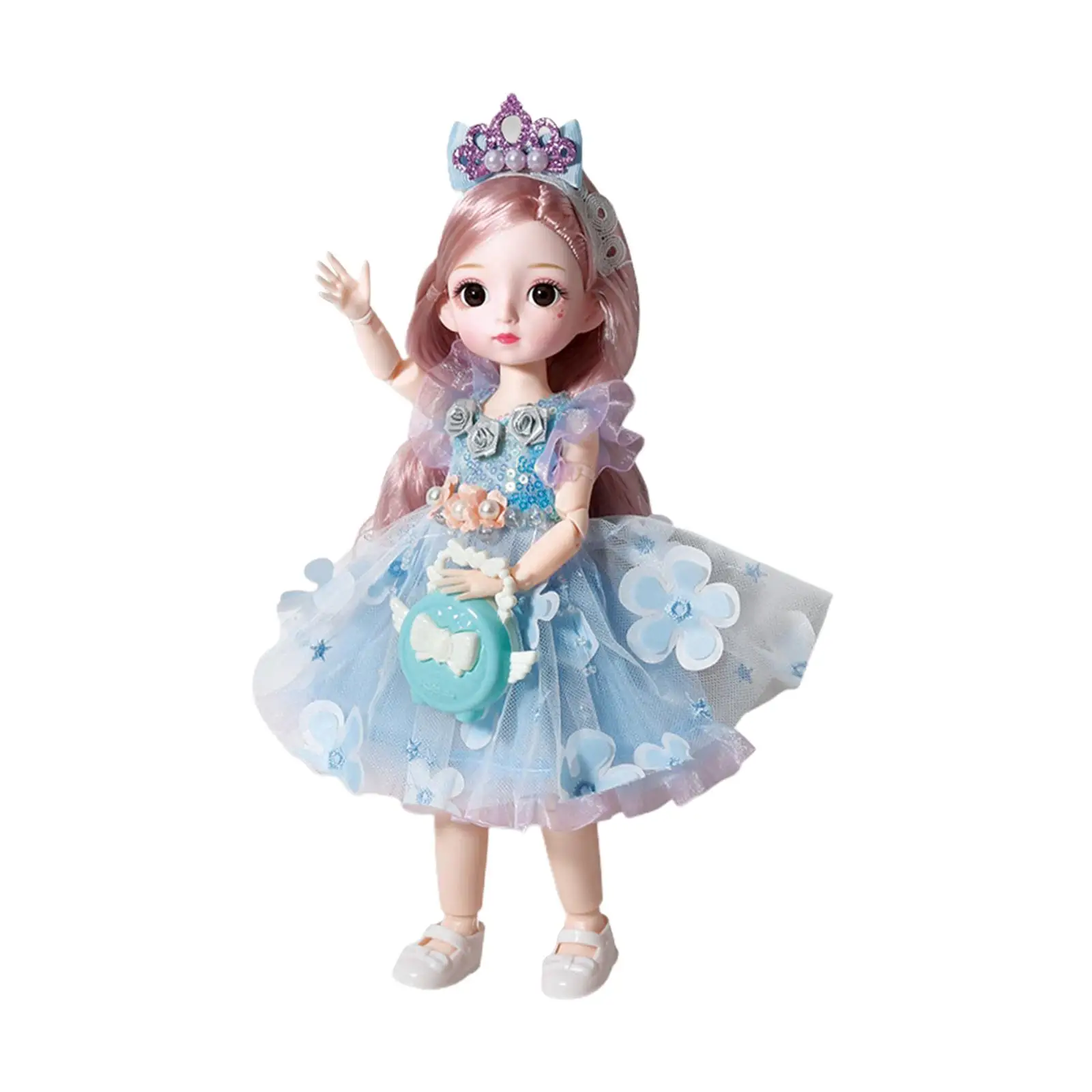 31cm Fashion Doll Lovely with Clothes and Shoes Soft Hair for Birthday Gift
