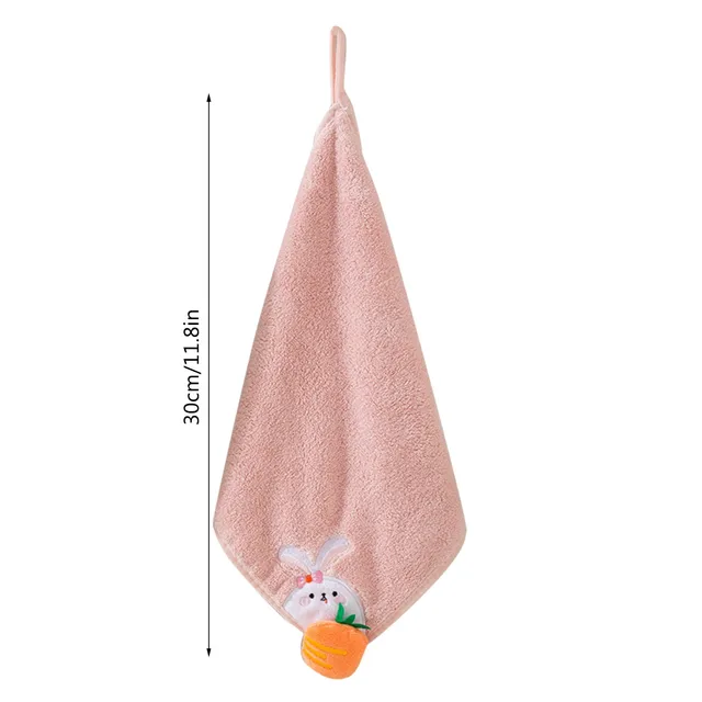 Cheers US Hanging Hand Towels with Hanging Loop Absorbent Coral Fleece  Bathroom Hand Towels Soft Thick Dish Cloth Hand Dry Towels Round Hand Towels  for Kitchen Bathroom Hanging 
