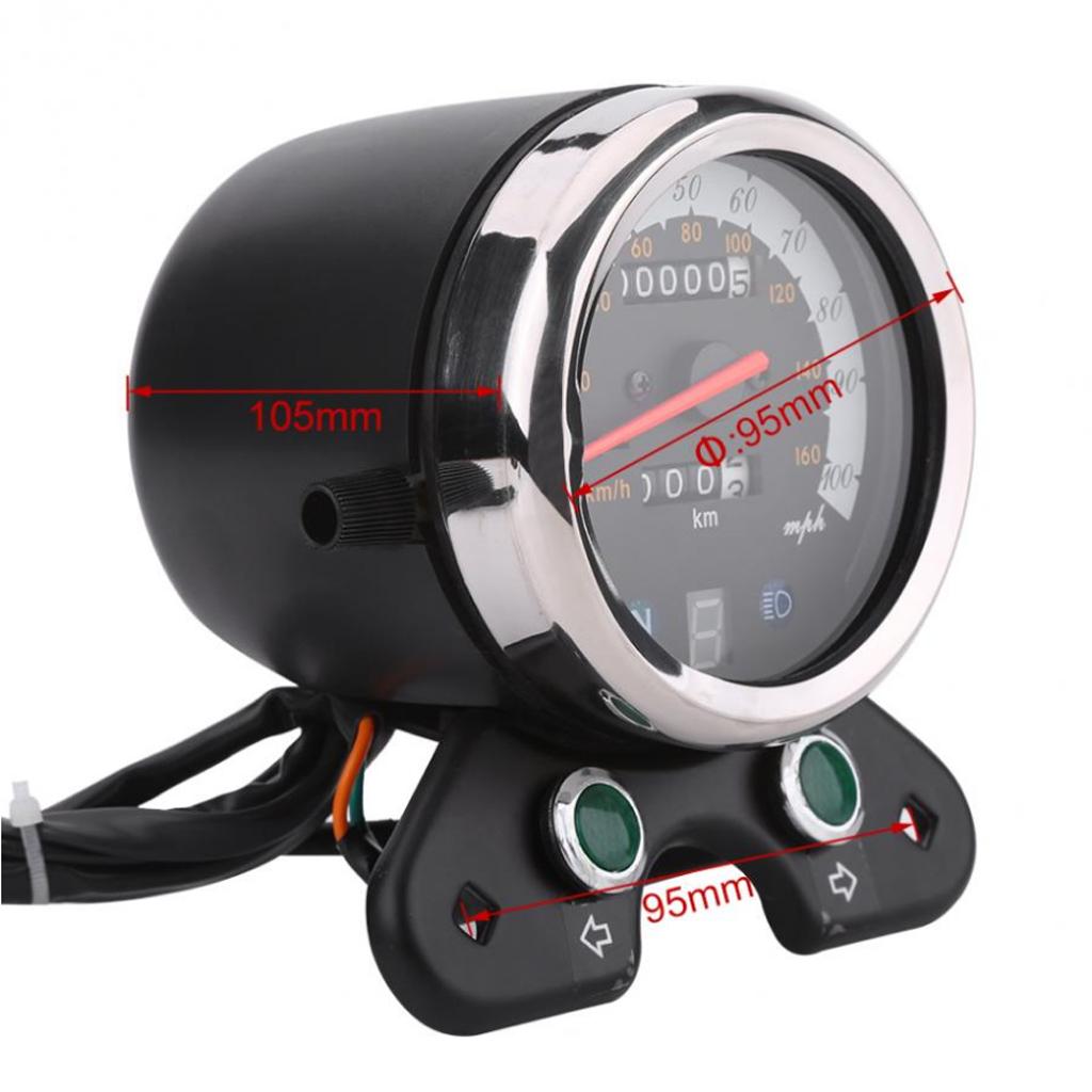 Speedo Meter Gear Digital Display Gauge Tachometer For  CG125