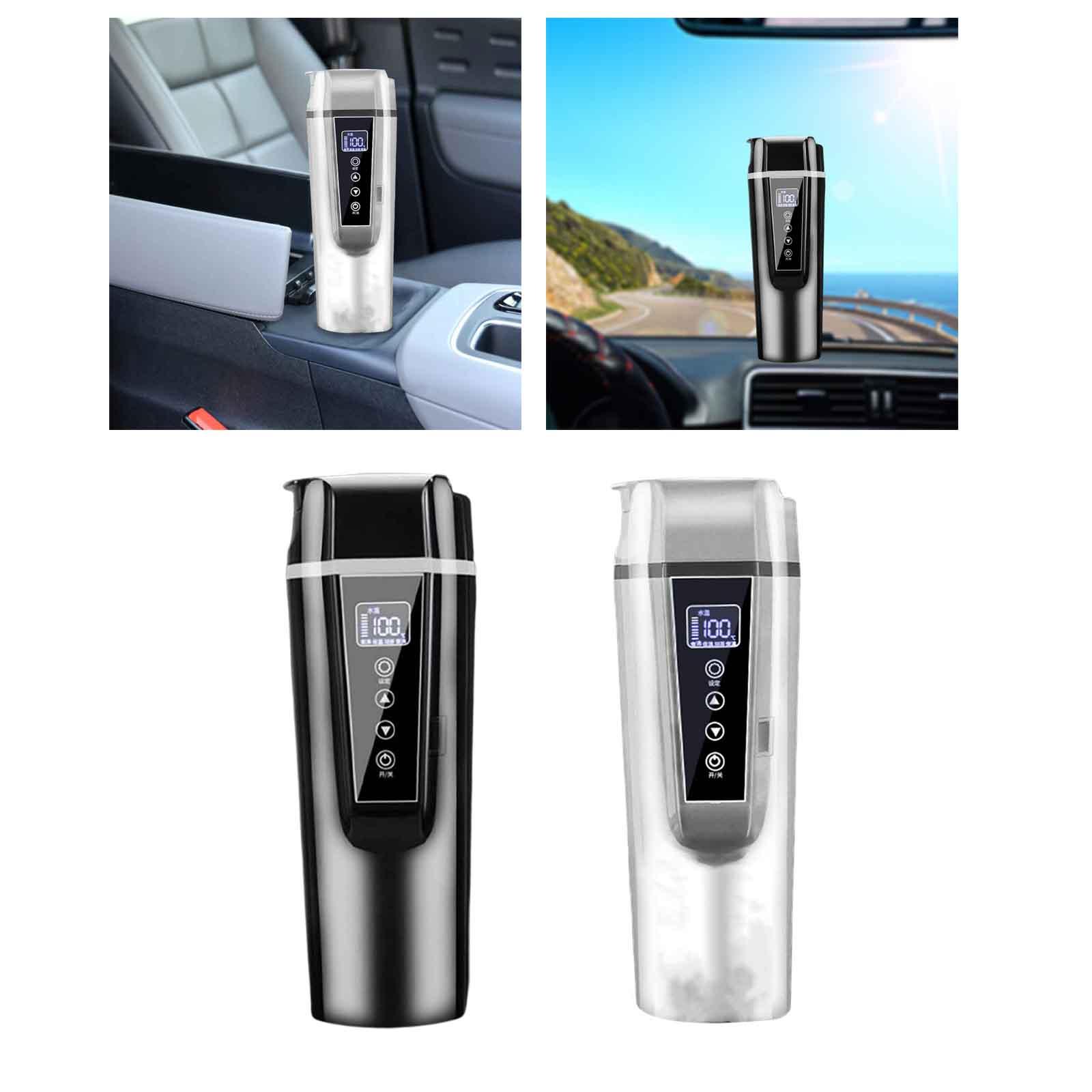 Portable Car Kettle Heater Digital Display Fast Boiling Touch Control Winter Kettle for Boat Travel Car Coffee Milk