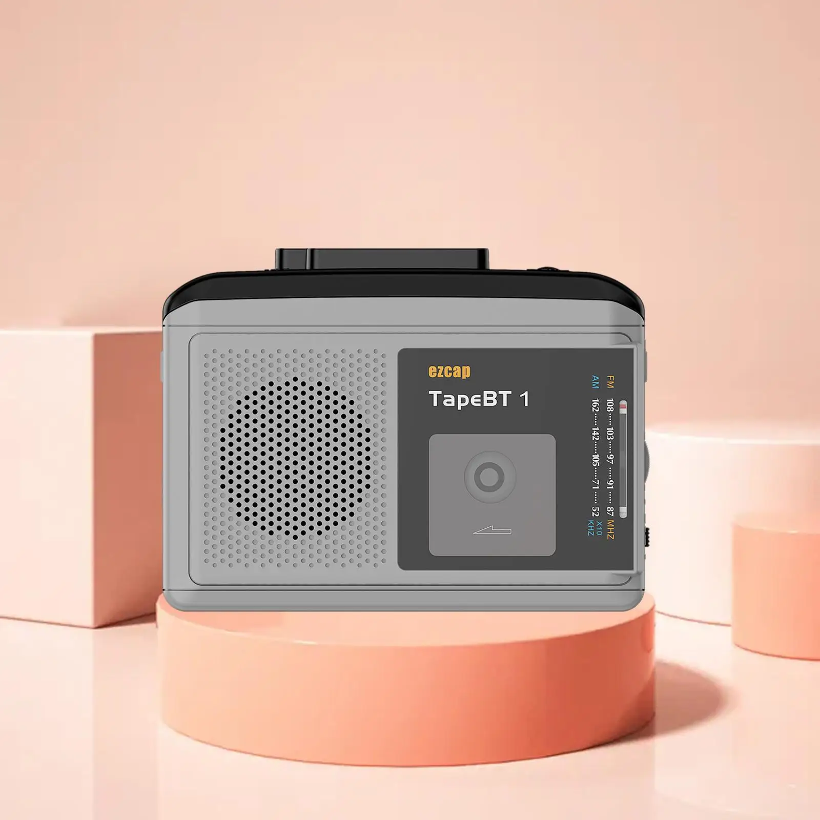 Cassette Player Built-In Speaker Earphone Music Tape Player AM/FM Radio