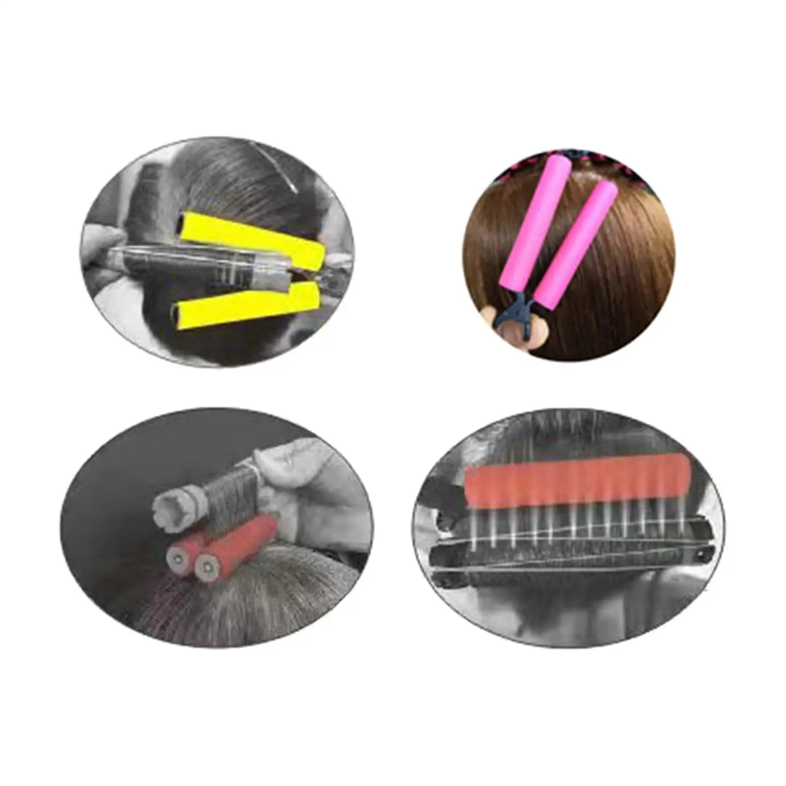12Pcs Heat Insulation Clip, Hairdressing Tool Without Trace Perm Fixing Sponge Clips, for Barber Shop Household Women Stylist