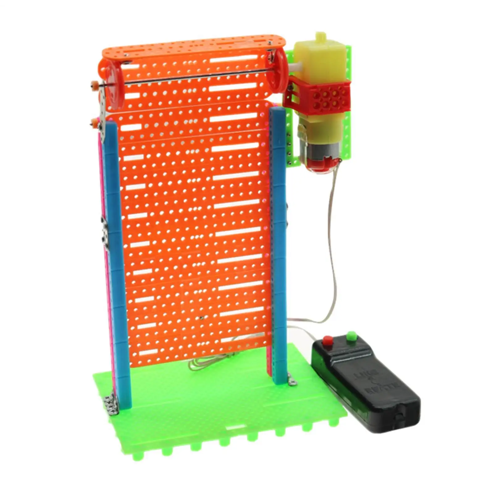 Electric Rolling Shutter Teaching Aids Durable Electric Rolling Gate Learning Toy for Boys Girls Age 3-12 Science Study