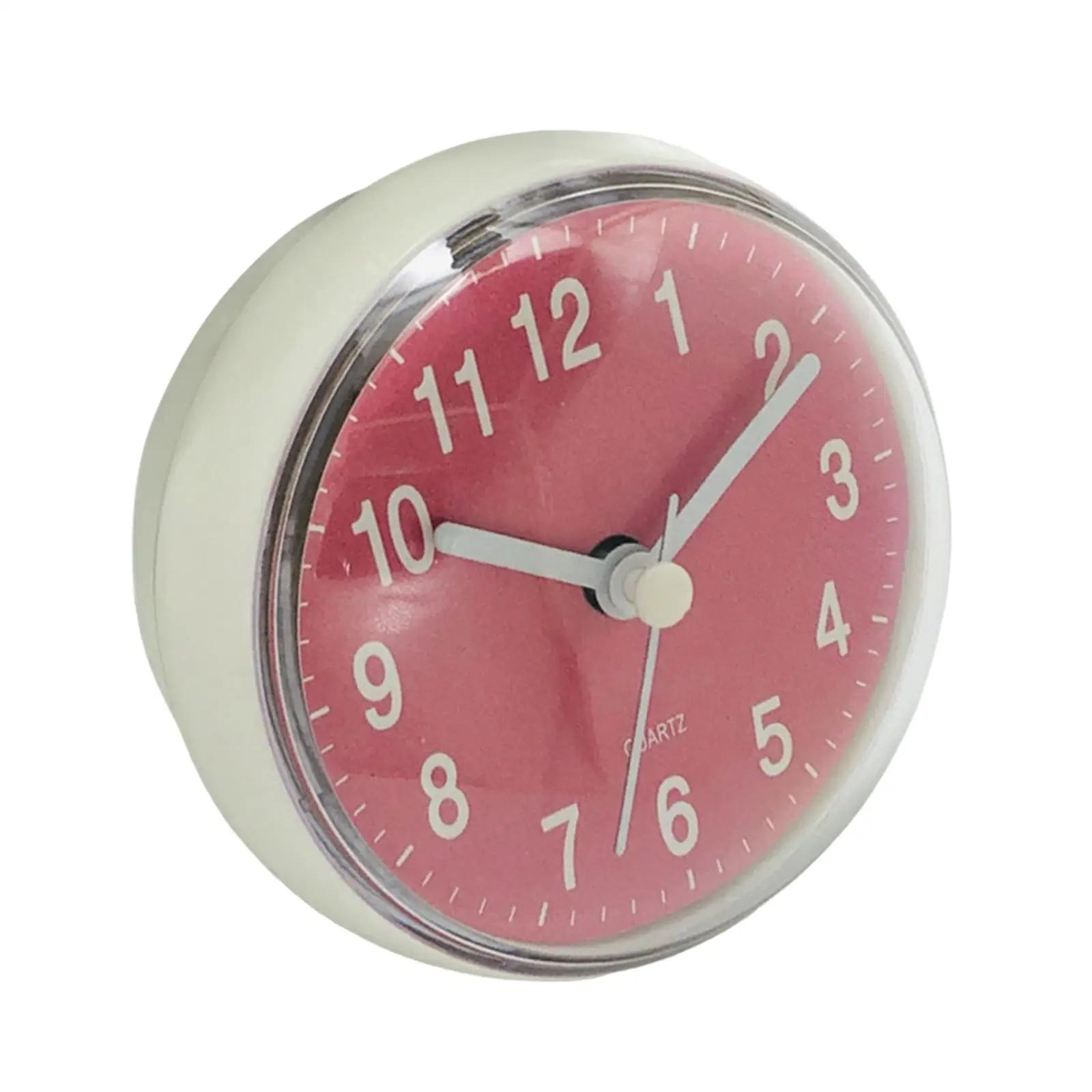 Silent Sucker Wall Clock Battery Operated Bathroom Clock Anti Fog Quartz Clock for Kitchen Living Room Dining Room Bedroom