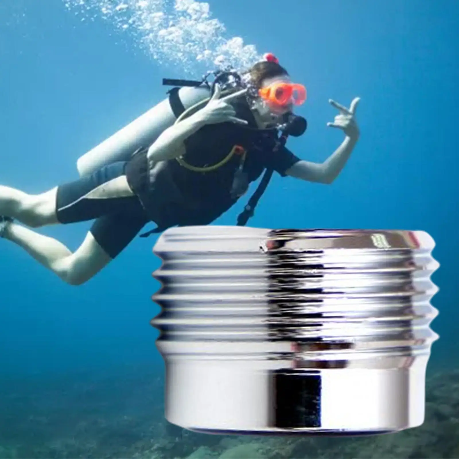 Scuba Diving Cylinder Snorkeling G5/8 Din to Yoke Insert Tank Adaptor