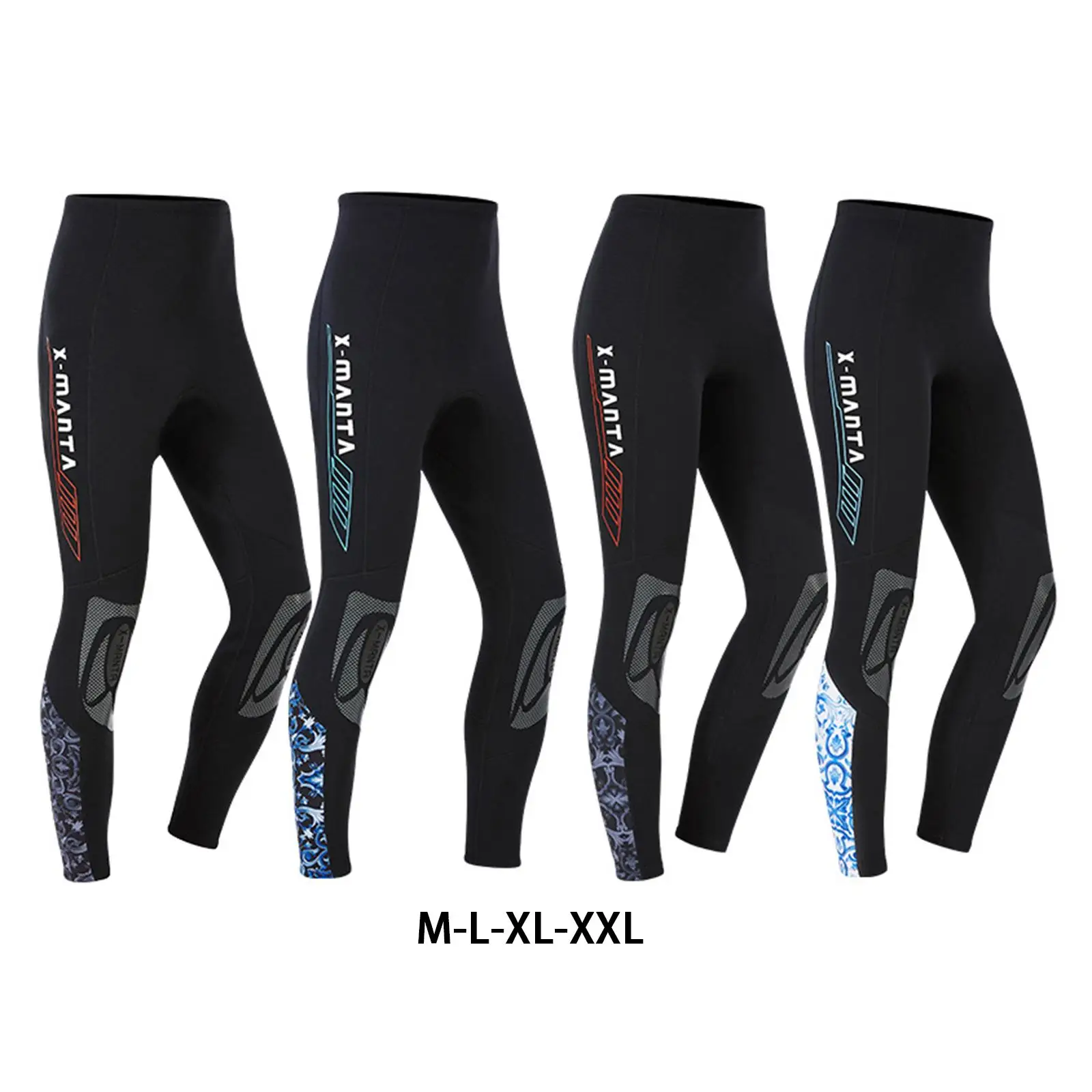 3mm Black Wetsuit Pants for Men And Women, Diving, Snorkeling, Surfing,