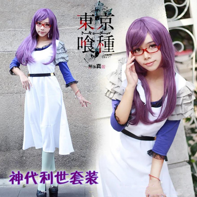 Anime Tokyo Ghoul Cos Kamishiro Rize Cosplay Costume Dress Set