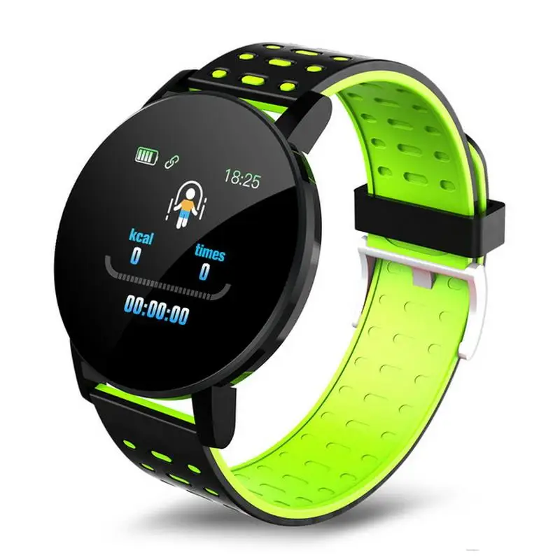 2022 119Plus Smart Watch Blood Pressure Sport Tracker Waterproof Bluetooth Smart Bracelet Heart Rate Monitoring For Android Ios