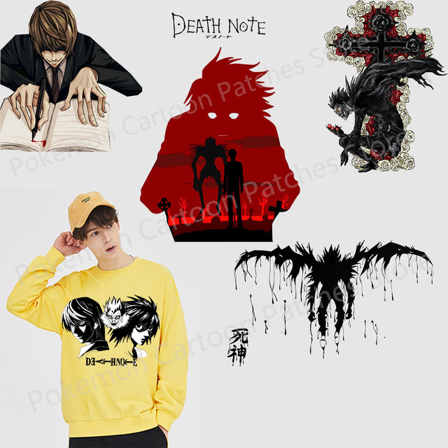 Death Note Patch Chain Wide Leg Jeans