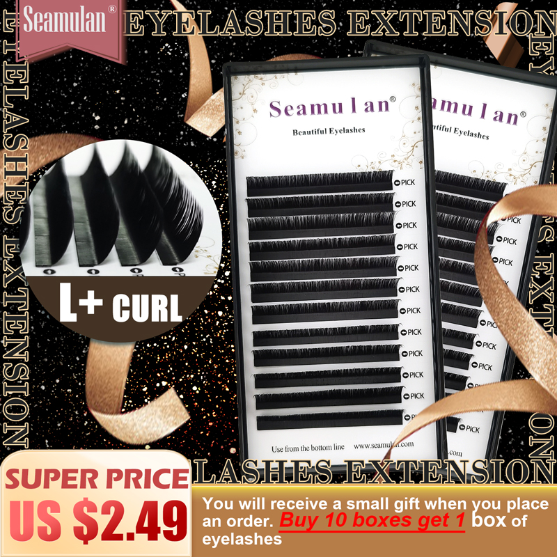 Best of Seamulan Eyelash Extensions Russian Volume Cluster L+ / J / B / C / D Lashes Natural Smooth Matte Black Individual False Eyelashes Reviews & Tips