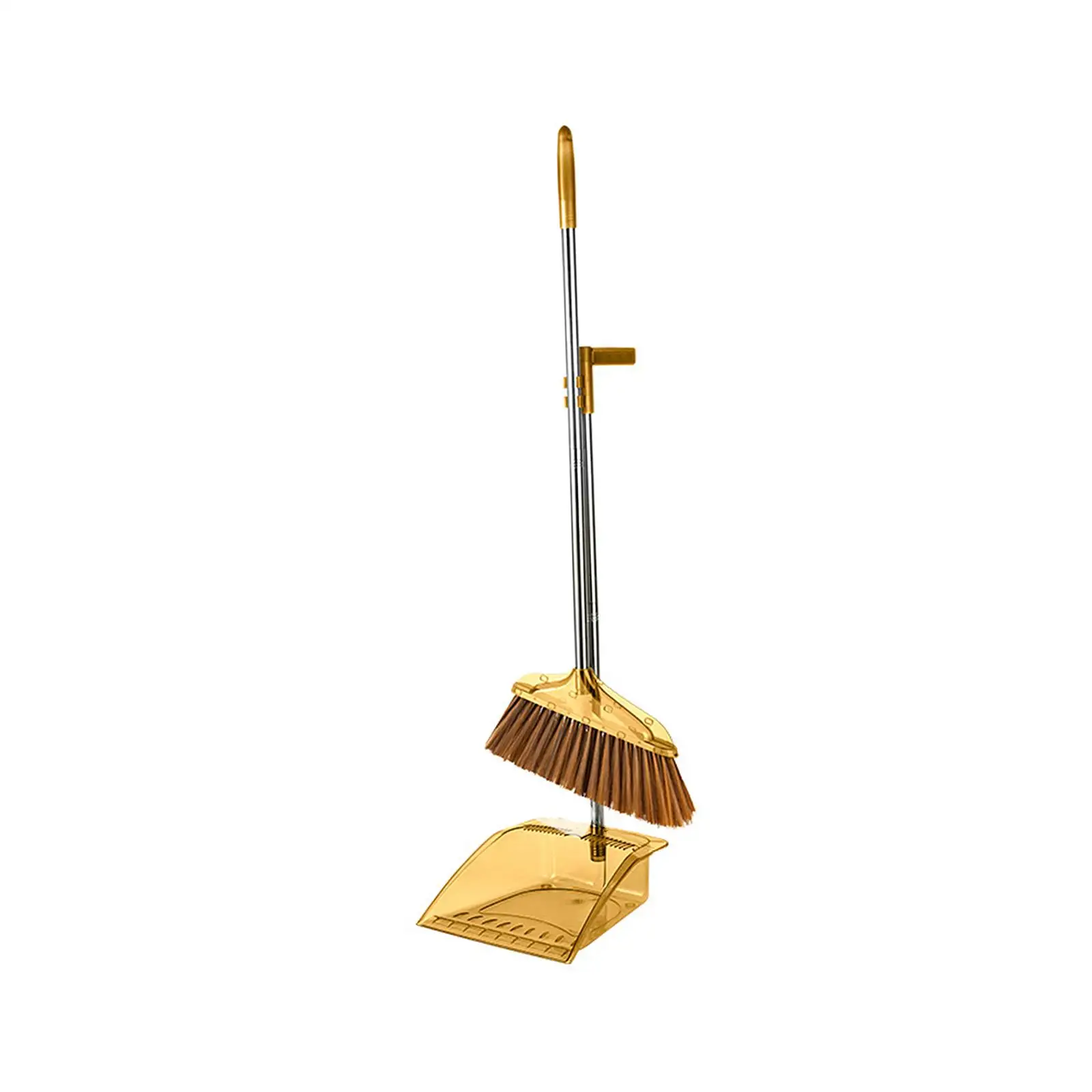Dustpan Broom Set Floor Wiper Upright Standing Broom Dust Pan Cleaning Set Combo Set for Kitchen Indoor Home Cleaning
