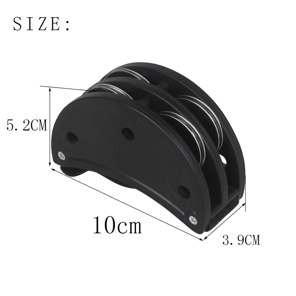 Description Picture 3 of itemOrff Black Elliptical Cajon Box Drum Foot Tambourine Drum Companion Hand Foot Jingle Tambourine Percussion Music Instrument