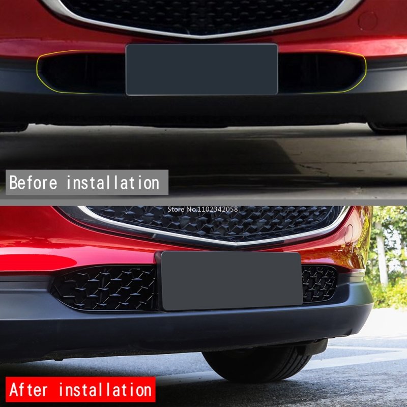 Für Mazda CX-30 CX30 2022 2023 Vordere Untere Stoßstangen-Grillverkleidung Abdeckung Vorderes Unteres Mittelgitter Dekorationszubehör – Detail 4